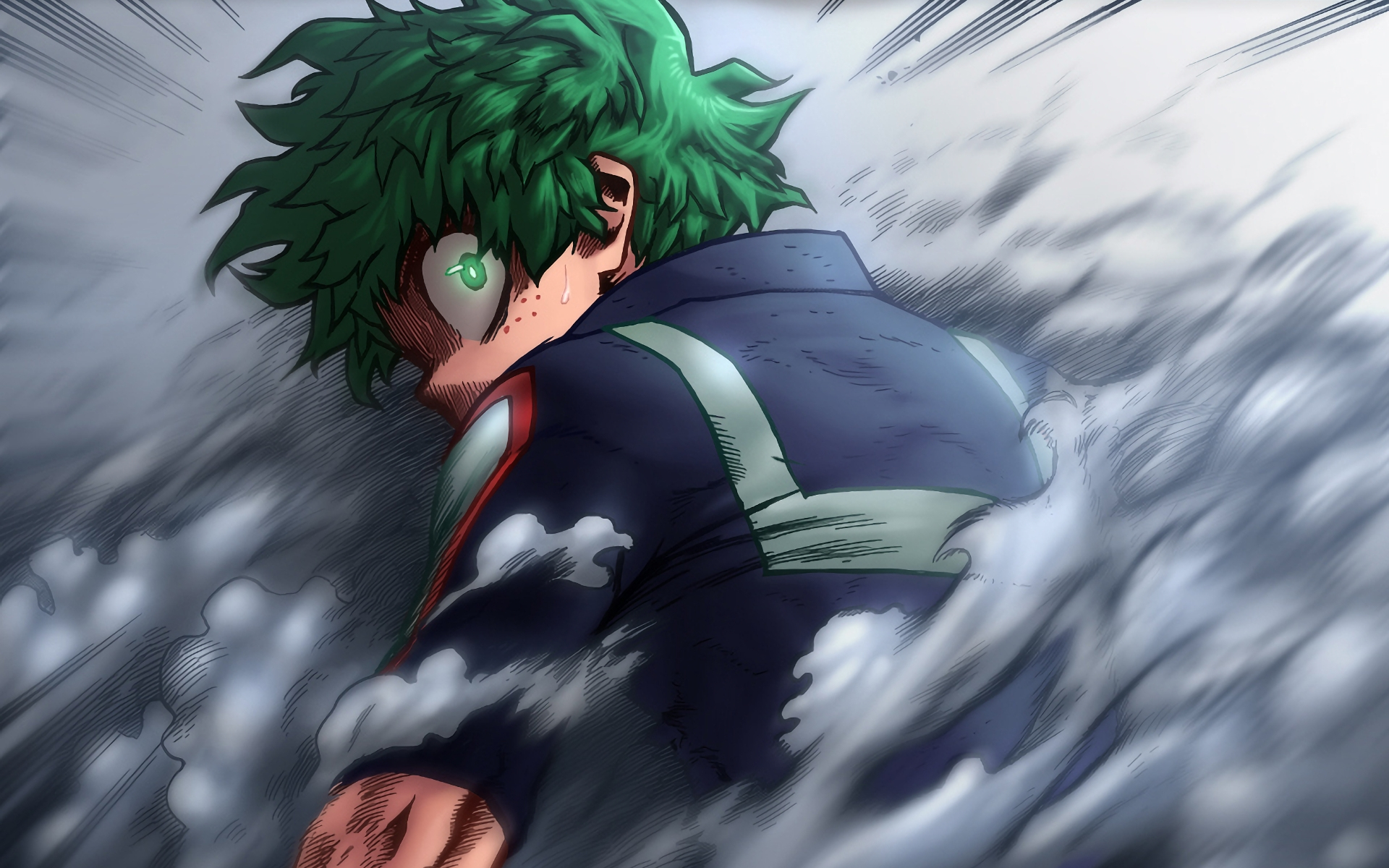 Desktop Wallpaper Midoriya Izuku, Anime Boy, Green Hair, HD Image, Picture, Background, Tvqmzm
