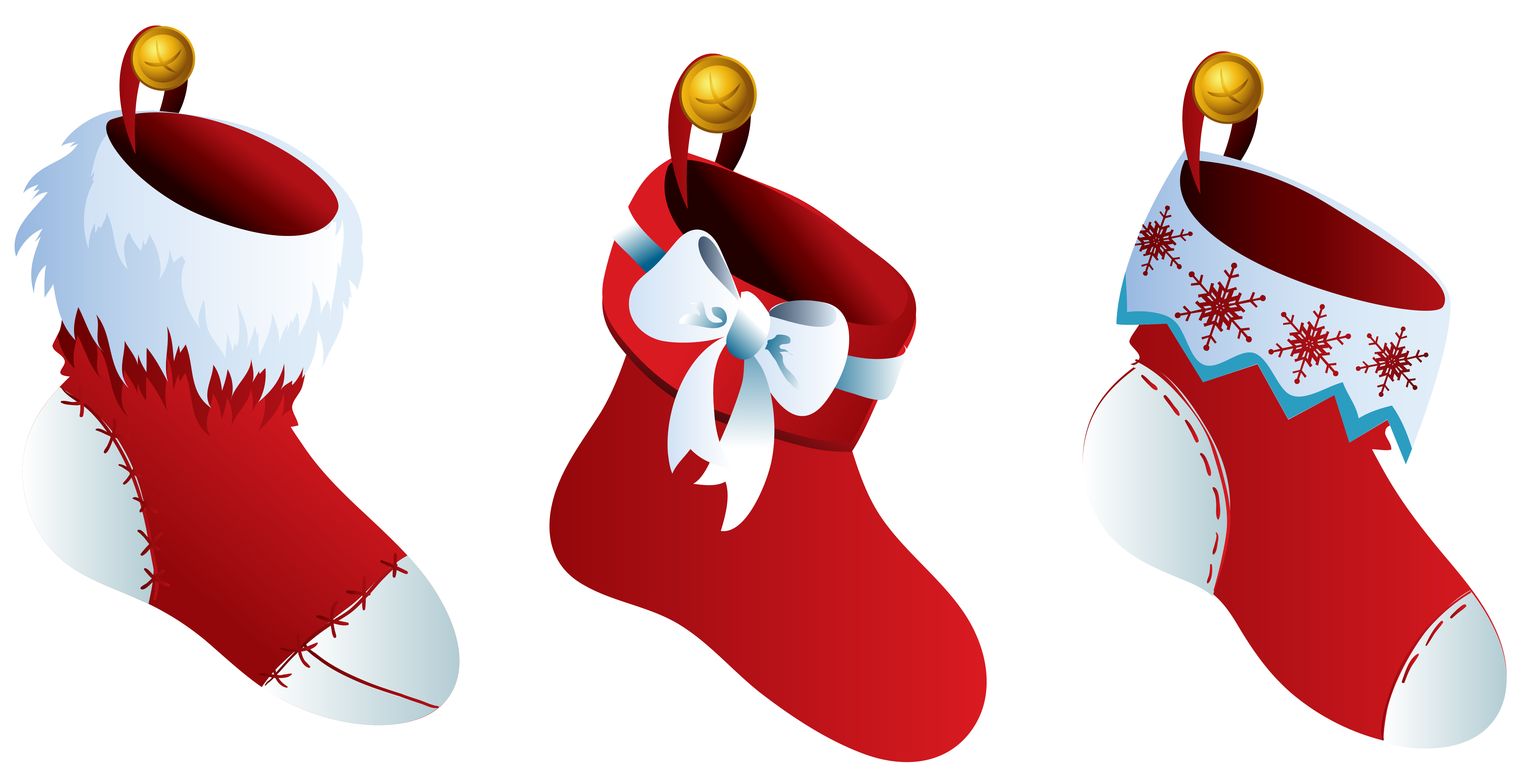 Transparent Three Christmas Stockings​-Quality Image and Transparent PNG Free Clipart