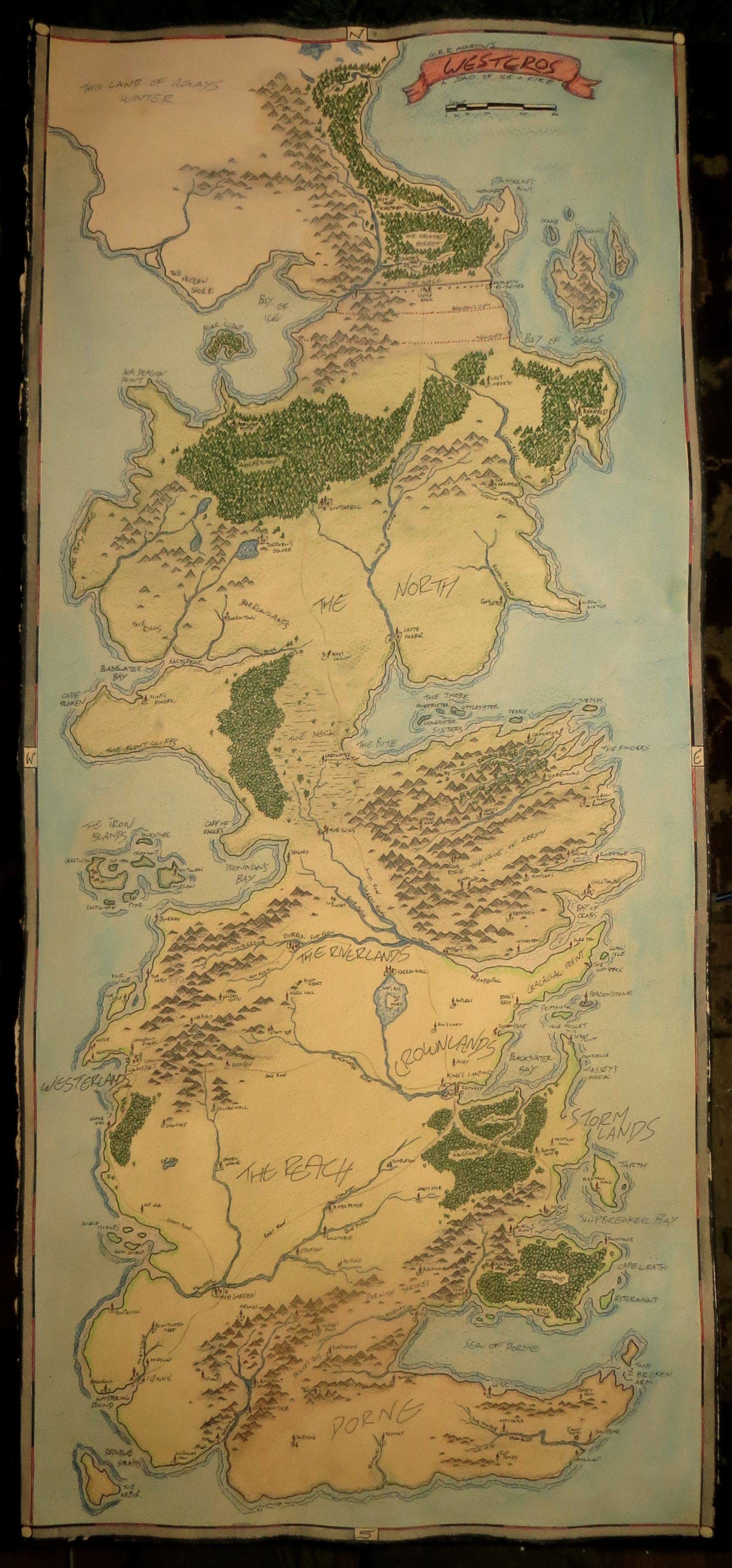 I Drew A Map Of Westeros From Game Of Thrones HD Wallpaper