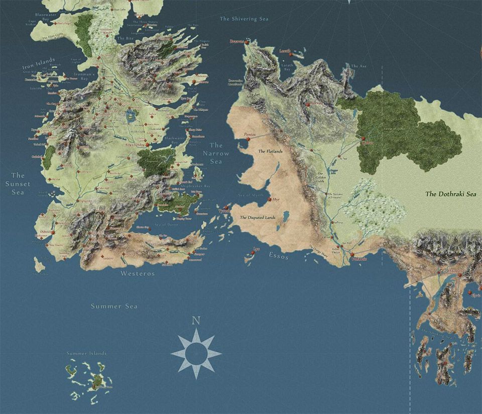 Game of Thrones Map iPhone Wallpaper
