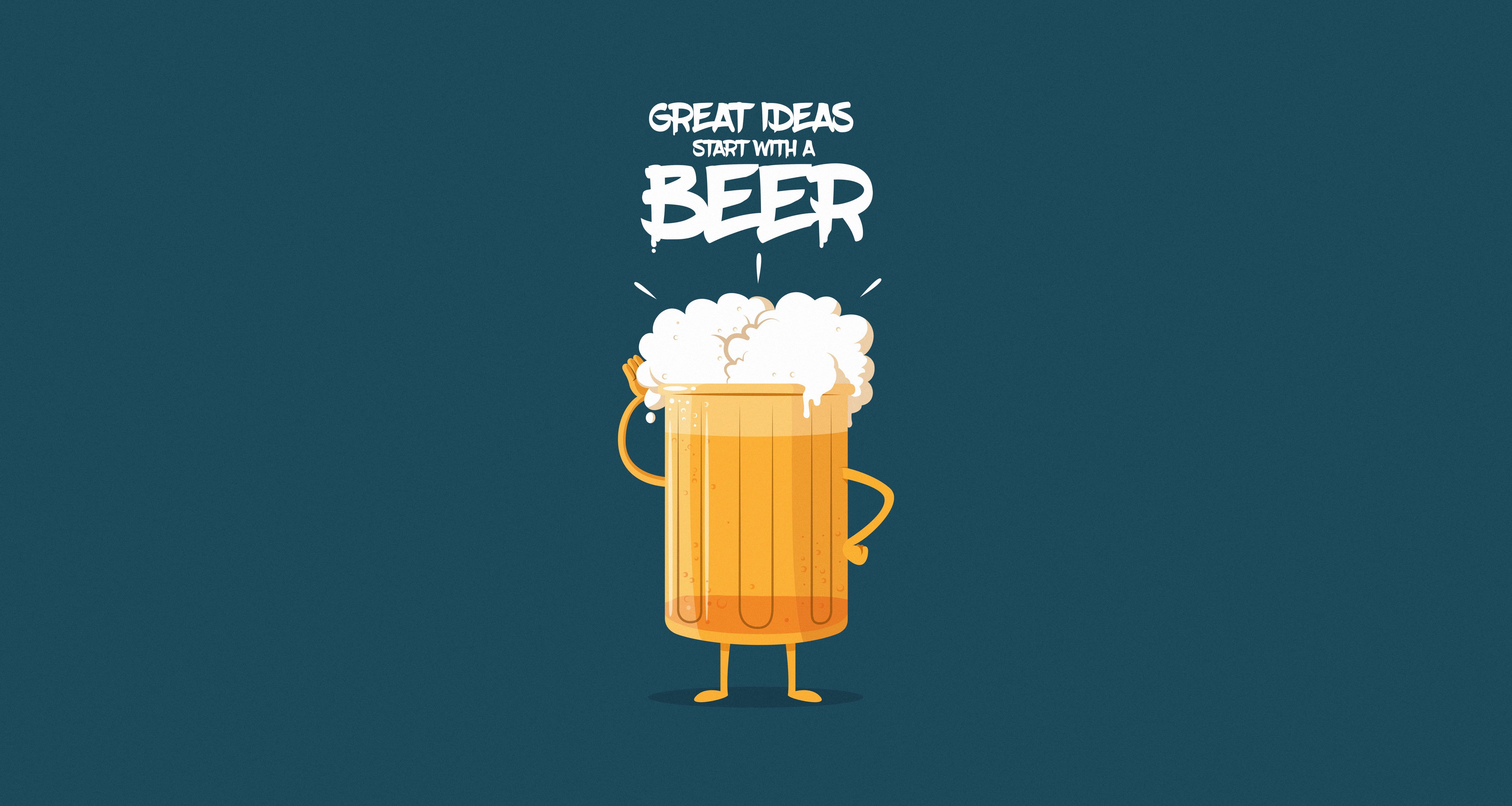 Humor, Minimalist, Beer Wallpaper