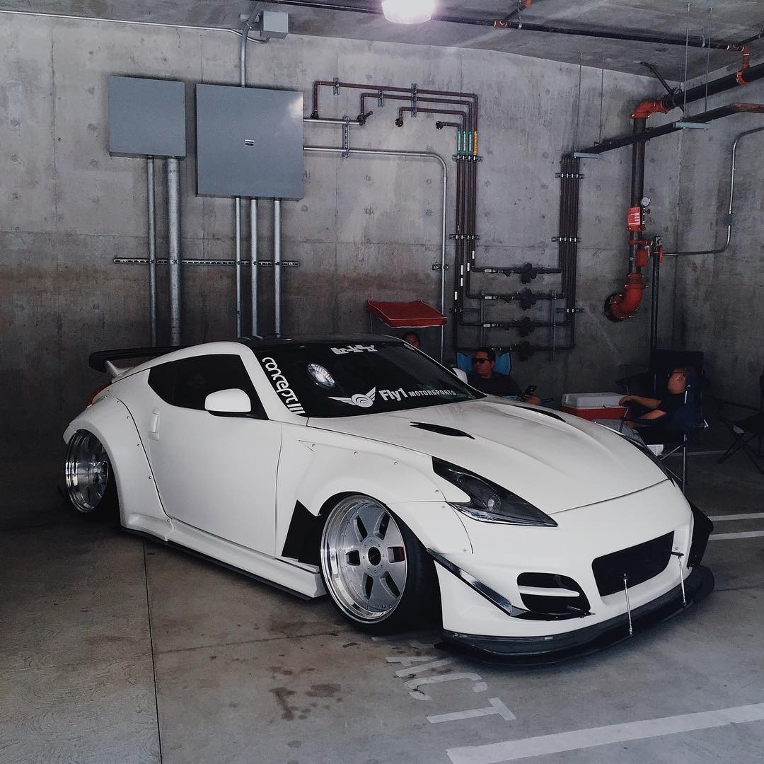 Wallpaper, JDM, sports car, tuning, Garage, Nissan 370Z, Stance, performance car, lowered, Hellaflush, wheel, supercar, land vehicle, automotive design, automotive exterior, automobile make, luxury vehicle, bumper 1080x1080