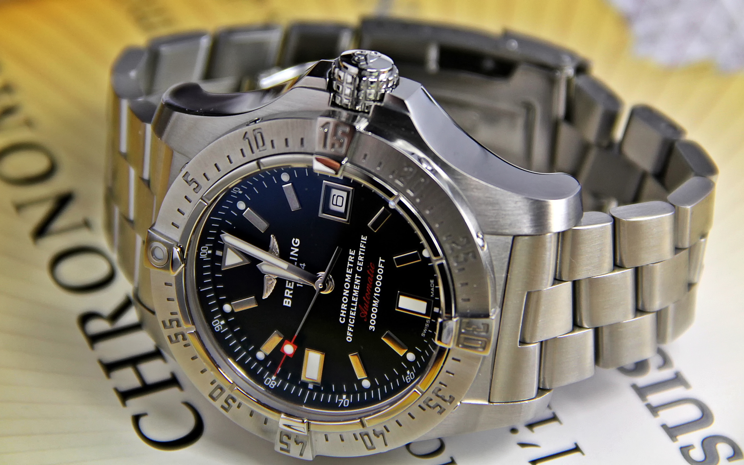 Breitling, Watch, Wristwatch, Silver Wallpaper & Background Image