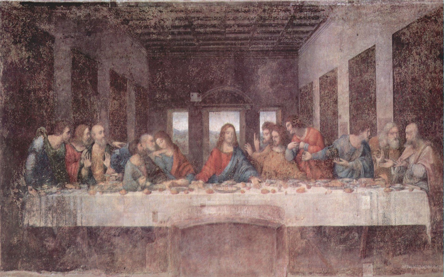 The Last Supper, Faded, Religions, Jesus Christ Wallpaper HD / Desktop and Mobile Background