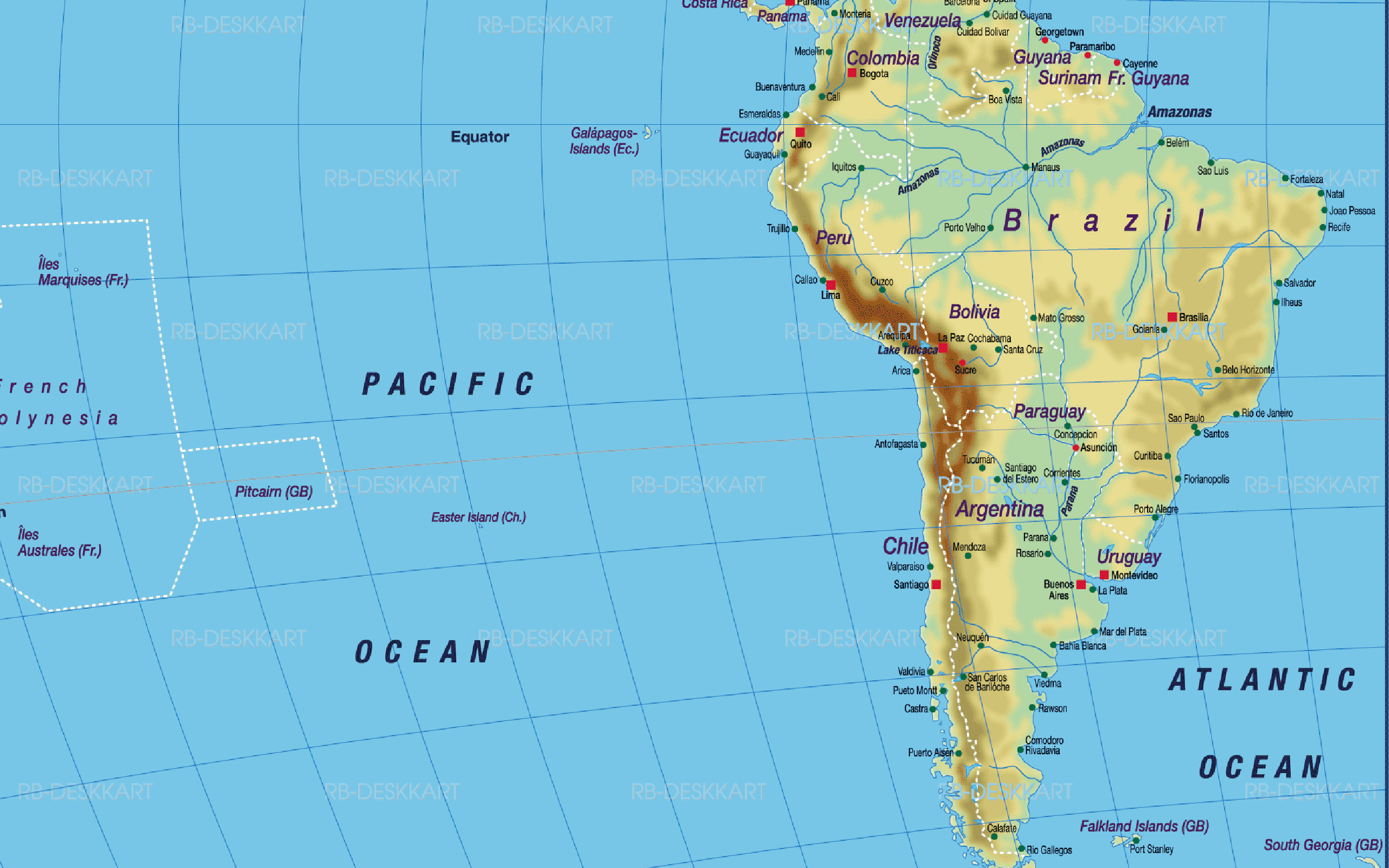 Download wallpaper Geographic map of South America, USA map, South America continent, Brazil map, Argentina map, Geographic map of Brazil for desktop with resolution 2560x1600. High Quality HD picture wallpaper
