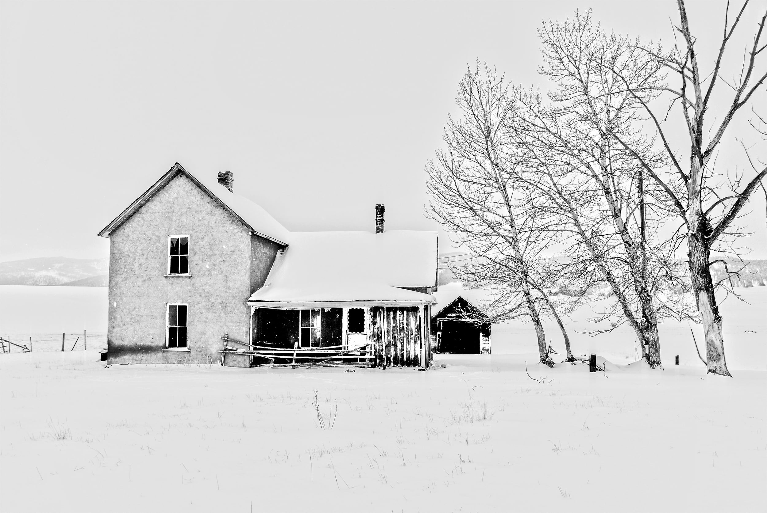 Farmhouse Winter Wallpapers - Wallpaper Cave