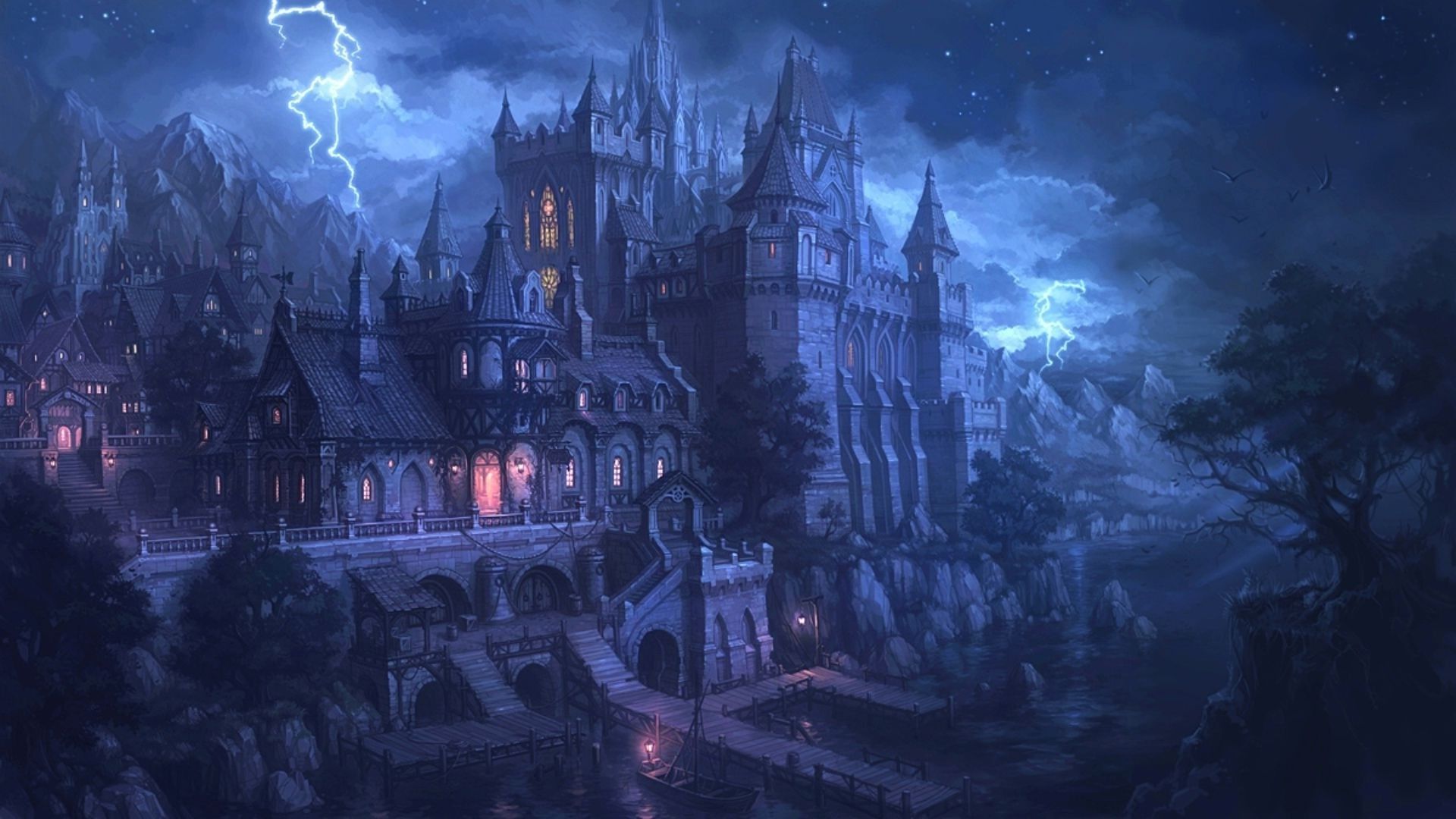 Res: 1920x artwork, Fantasy Art, Spooky, Gothic Wallpaper HD / Desktop and Mobile Background. Gothic wallpaper, Gothic castle fantasy, Fantasy castle