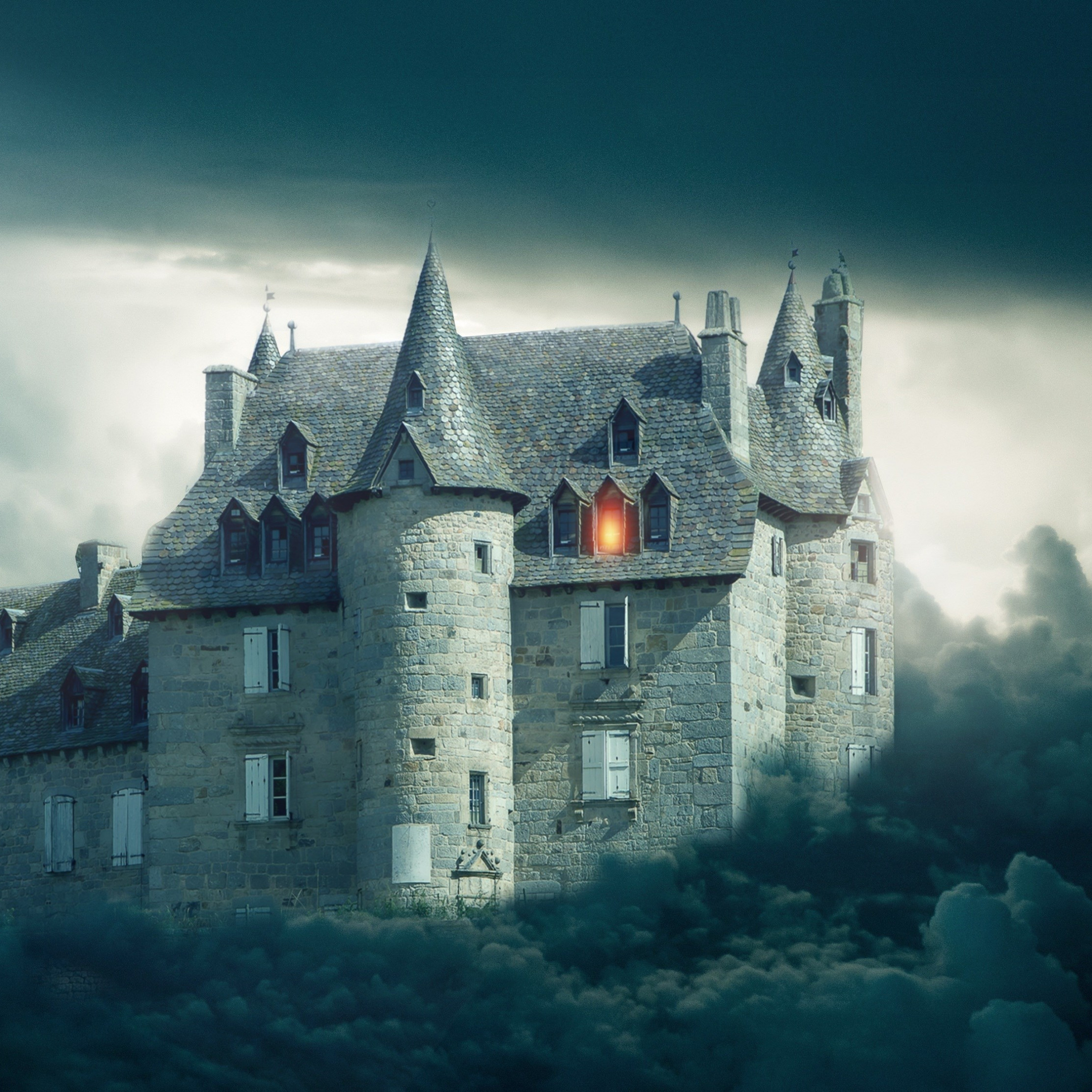 Download wallpaper: Gothic castle 2224x2224