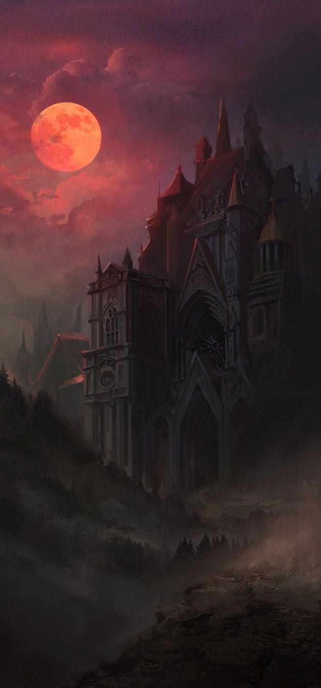 Gothic castle, Lana Monad. Fantasy castle, Dark fantasy art, Gothic castle fantasy