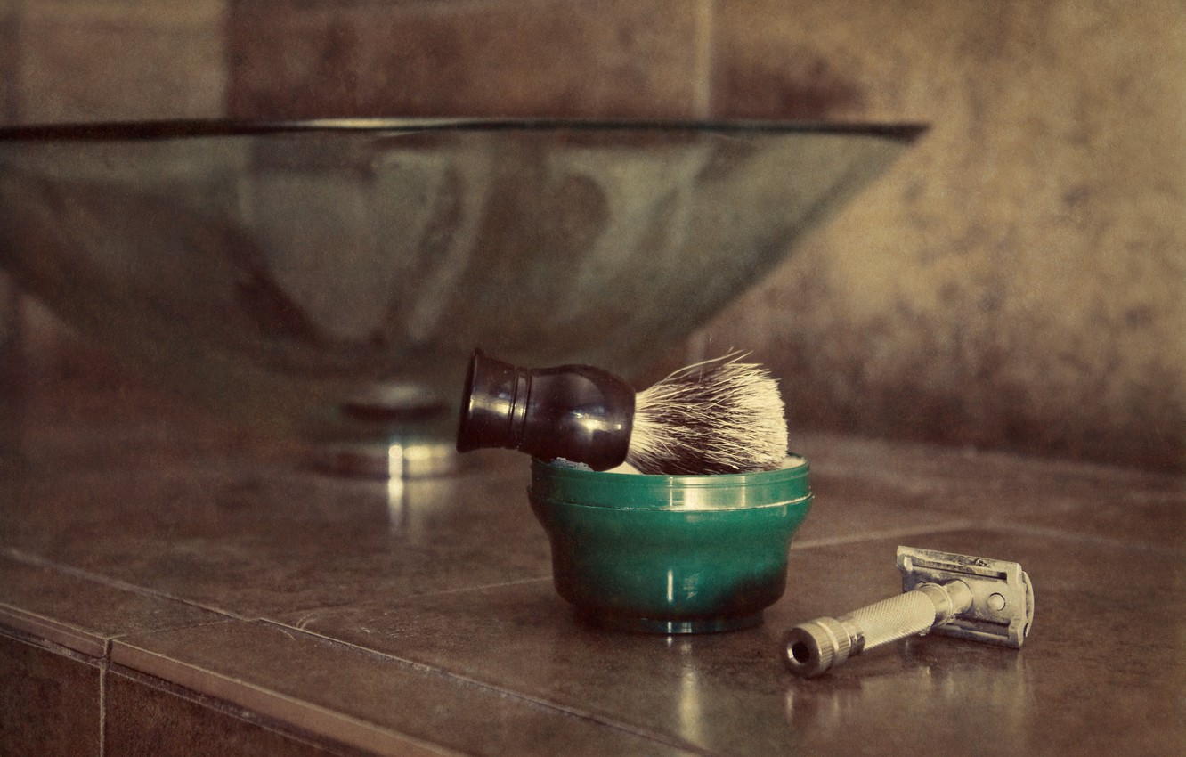 Wallpaper foam, bathroom, Blade, sink, shave, Badger, razor image for desktop, section минимализм