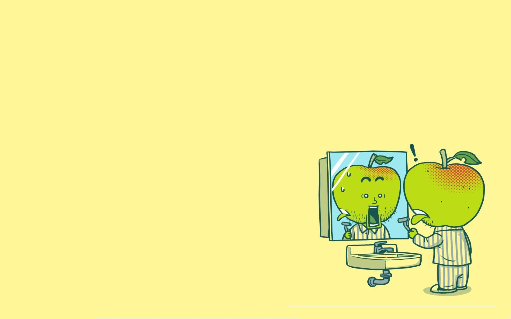 Apple Shaving Wallpaperx1050