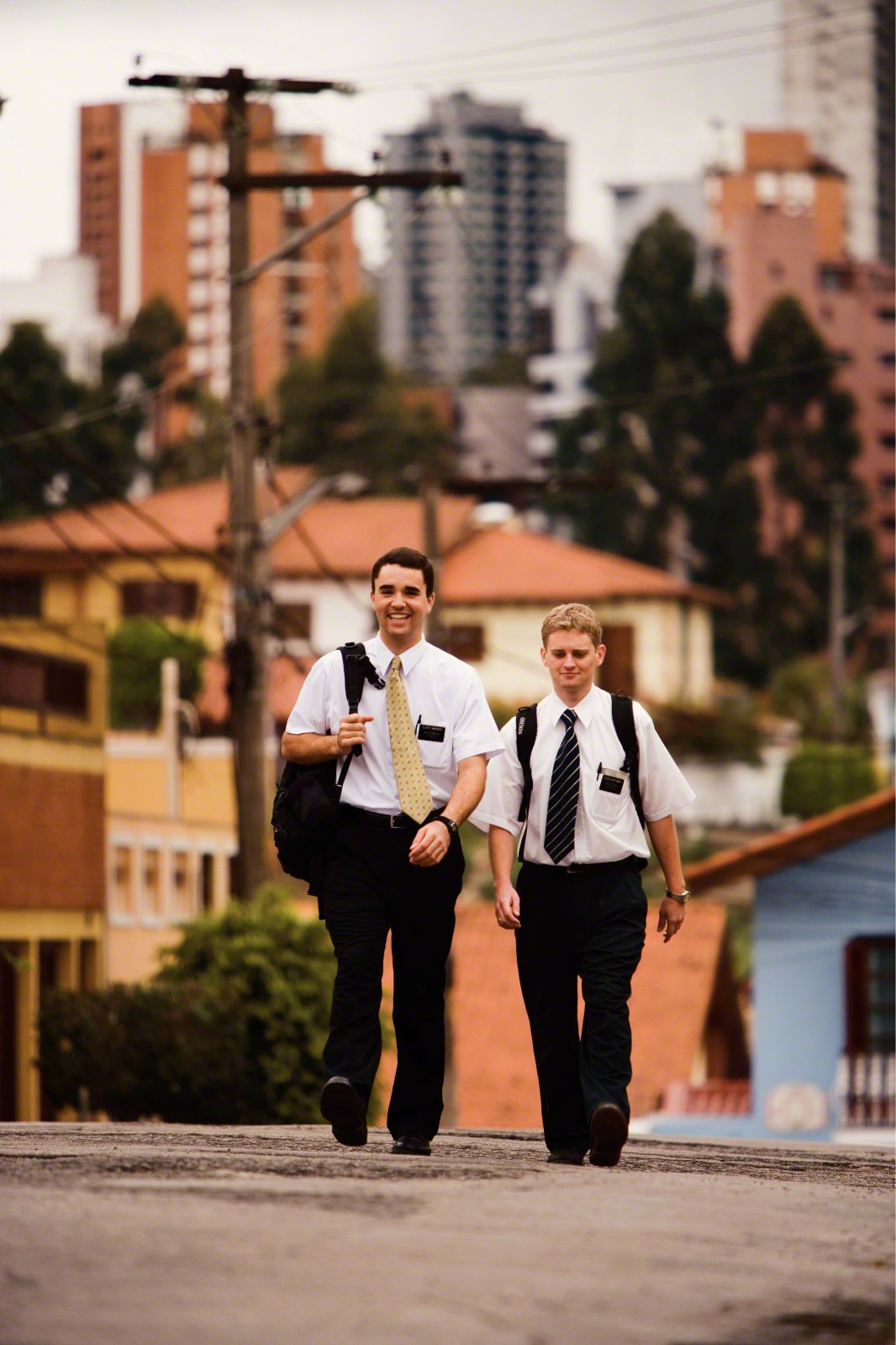 Elder Missionaries Walking