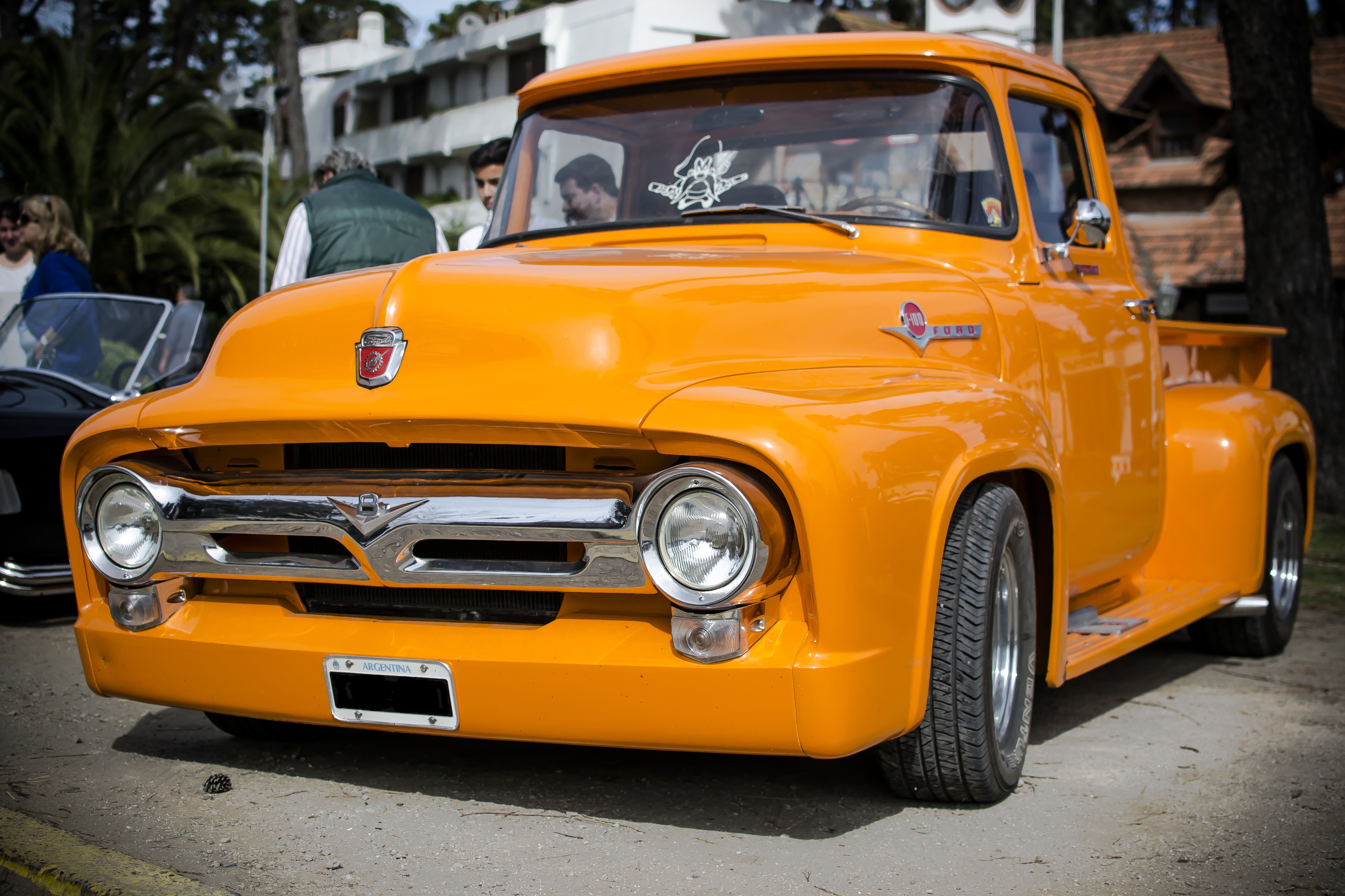 Wallpaper, Ford, pickup trucks, Truck, Hot Rod, F 100, custom car, land vehicle, automotive design, automotive exterior, automobile make, compact car, motor vehicle, antique car, auto show, pickup truck 4608x3072
