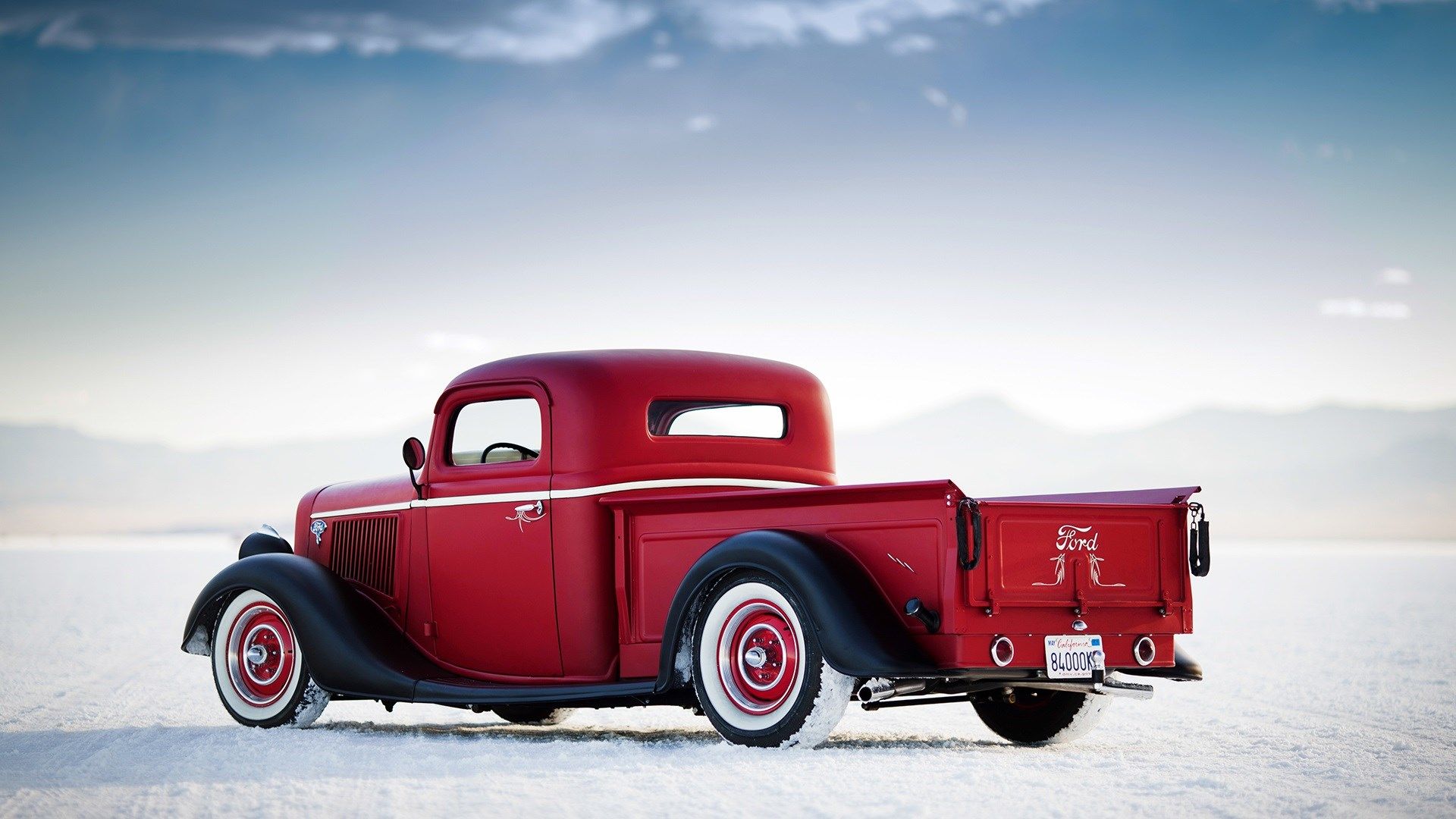 Red Classic Car HD Wallpaper. FreeHDWall.Com. Free HD Wallpaper for your Desktop. Ford hot rod, Hot rod pickup, Truck yeah