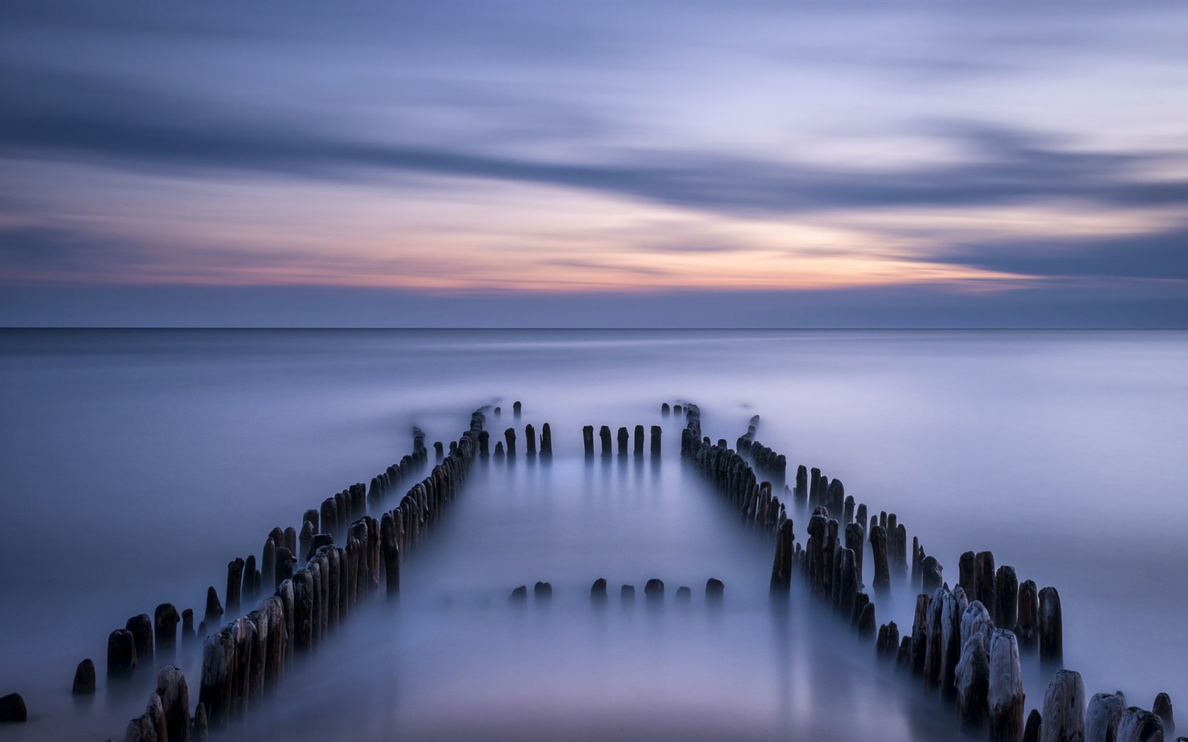 Wallpaper Germany, North sea, calm, evening, dusk 1920x1080 Full HD 2K Picture, Image