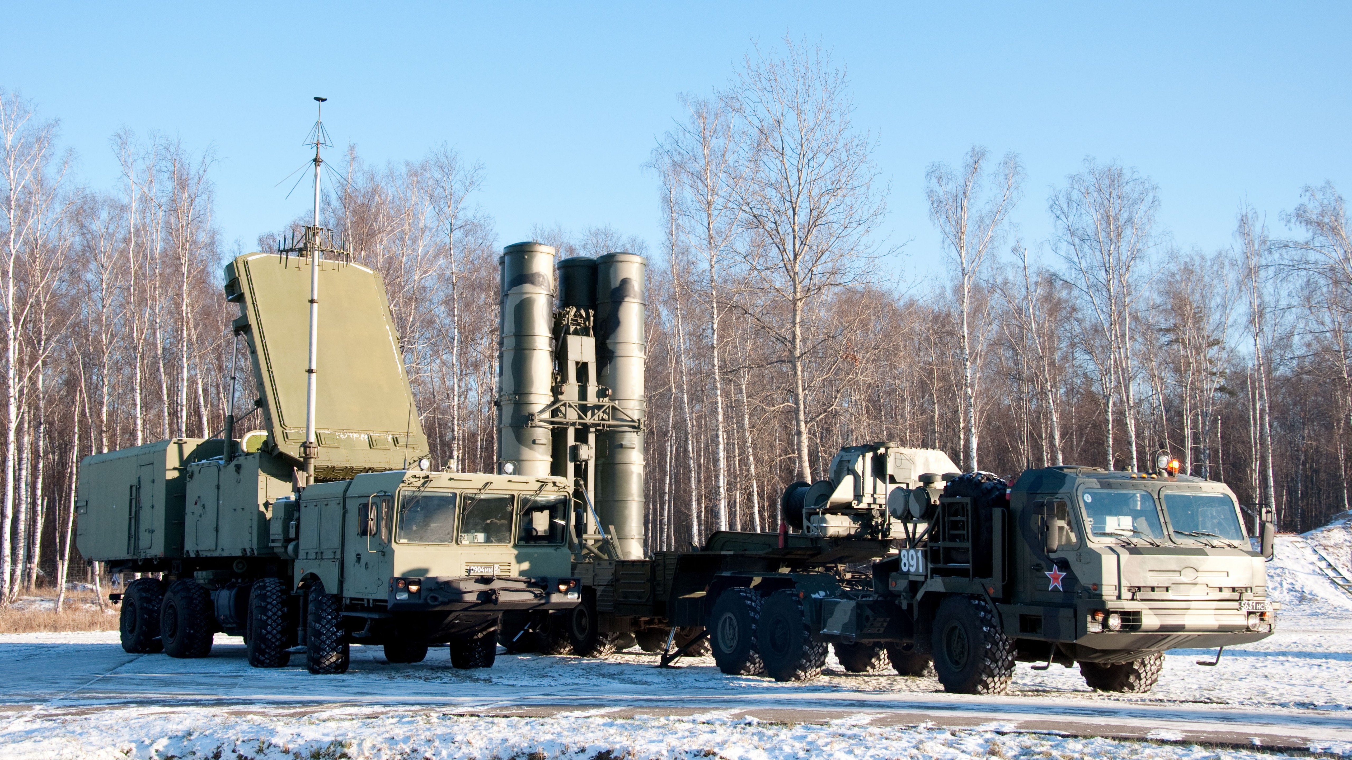 Wallpaper S Triumf, Missile, Growler, SA Anti Aircraft, Weapon, Russian Armed Forces, SAM System, Russia, Snow, Military
