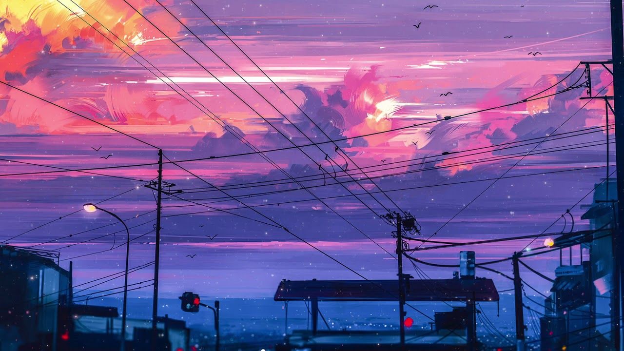 Sunset Lofi Wallpaper Free Sunset Lofi Background