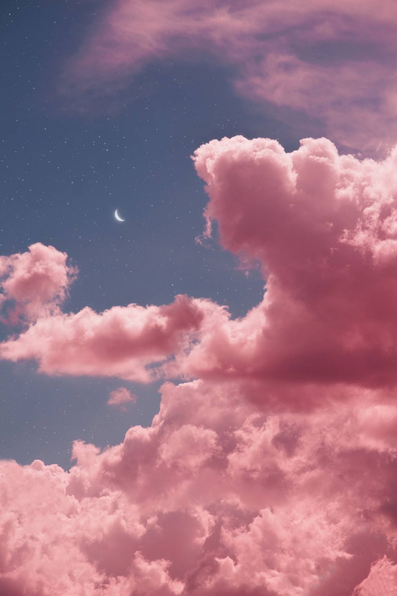 Pink Night Sky Wallpaper