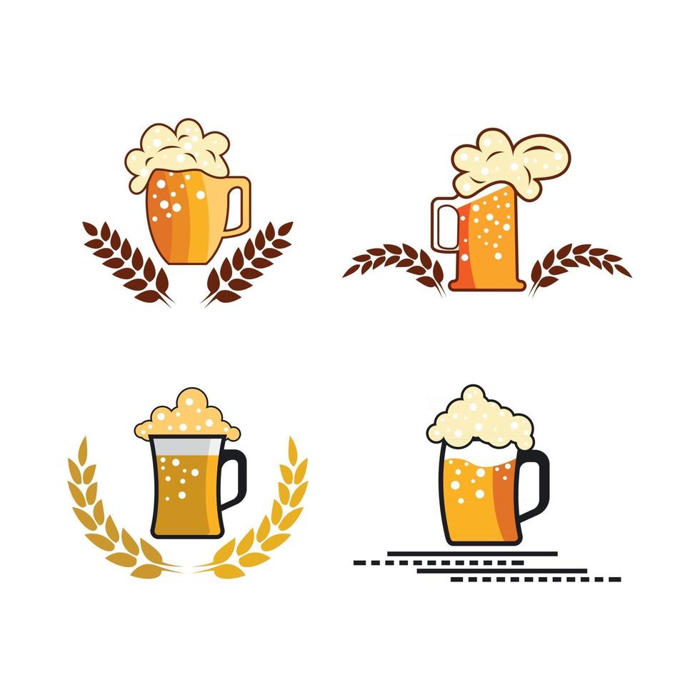 Drink beer logo image illustration design