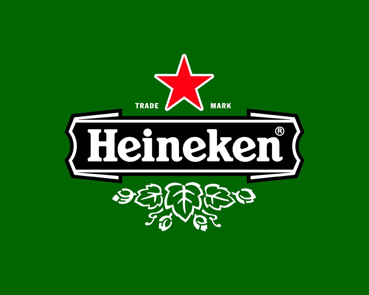 Heineken Logo Beer Green Background Wallpaper:1280x1024