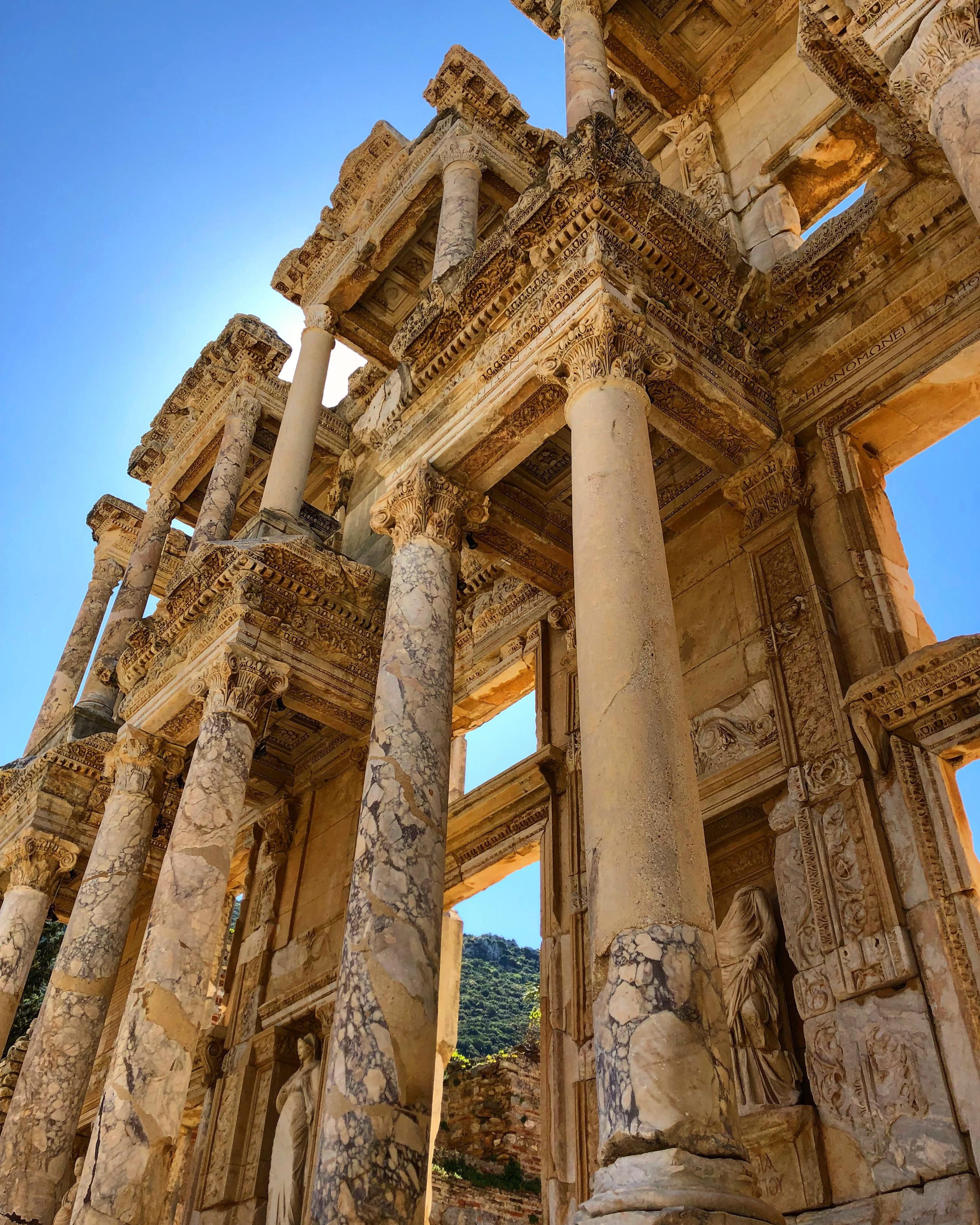 A picture I took of the Celsus Library in Efes(Ephesus) Turkey a year ago. Beautiful nature scenes, Ephesus, Ancient architecture