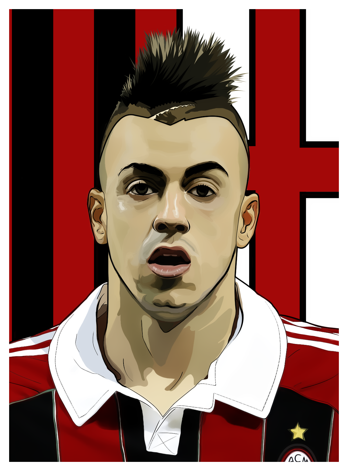 Stephan El Shaarawy Milan By SOCCERFANTASYART ORG. Ac Milan, Stephan El Shaarawy, Milan