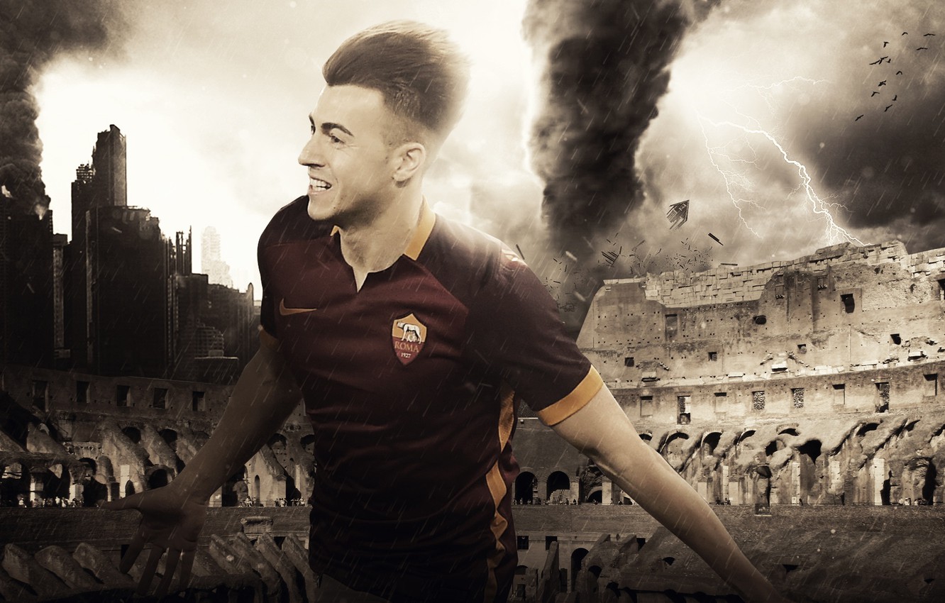 Wallpaper wallpaper, sport, football, player, AS Roma, Stephan El Shaarawy image for desktop, section спорт