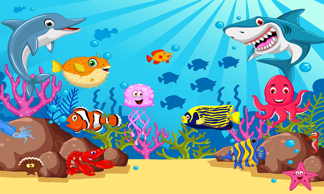 Underwater Cartoon Wallpaper