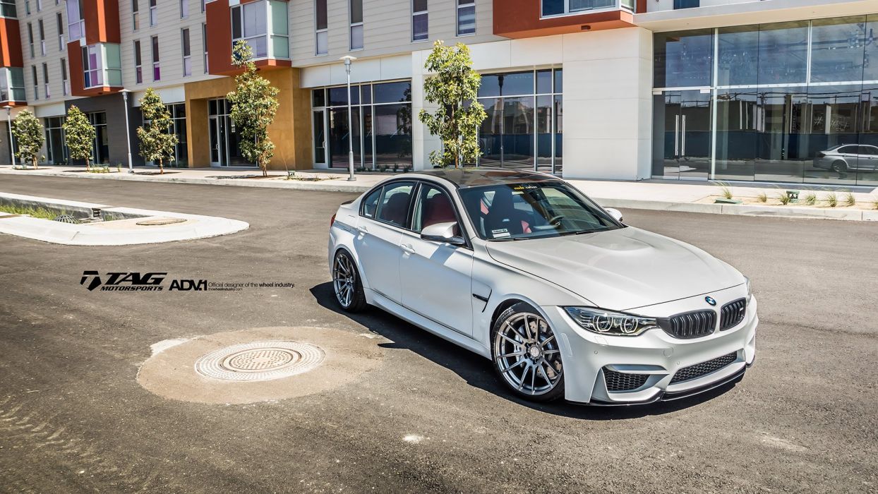 ADV 1 WHEELS BMW M3 F80 sedan white wallpaperx1103