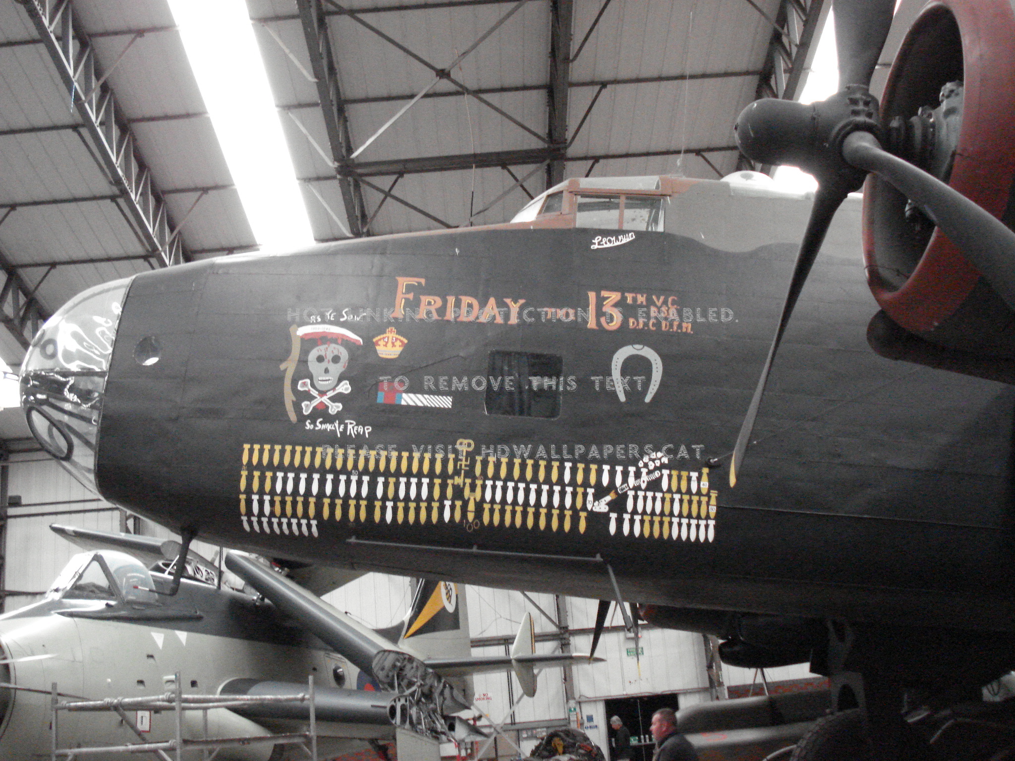 halifax bomber nose art elvington aircraft