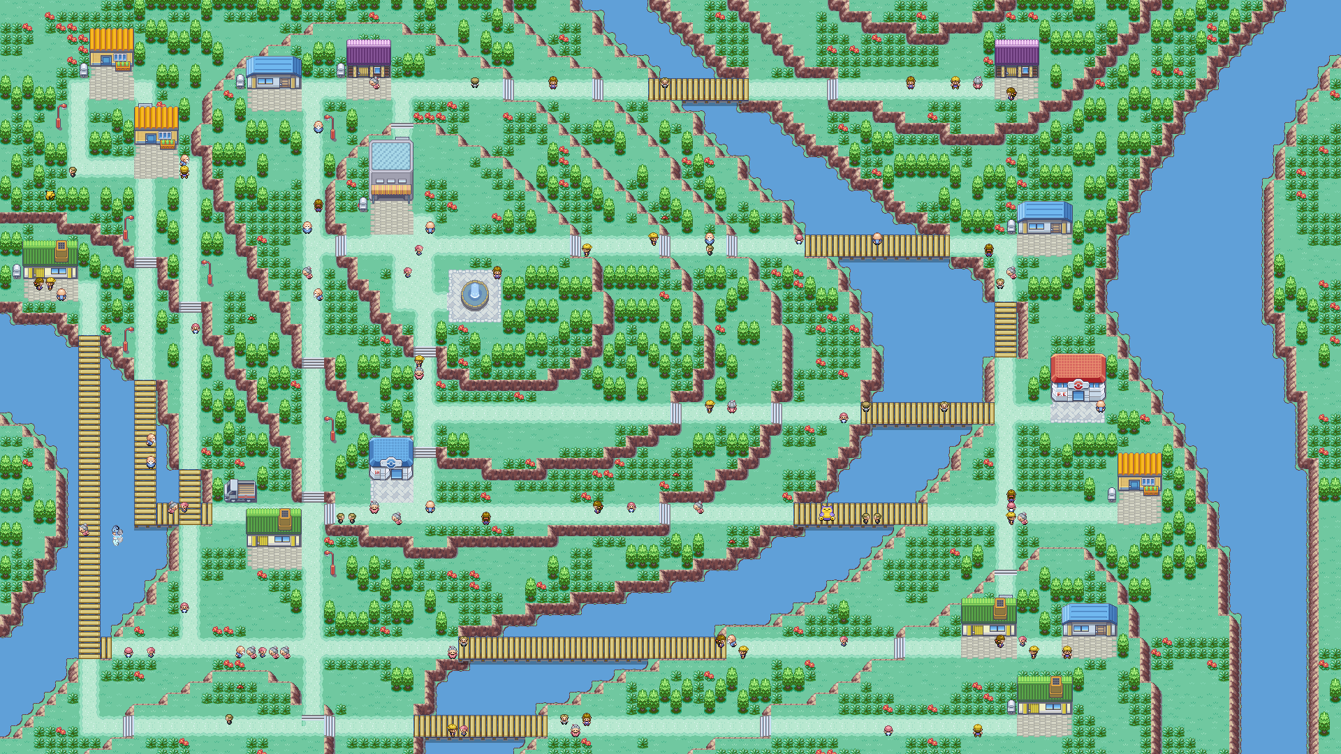 Randomly generated pokemon landscape [1920x1080]