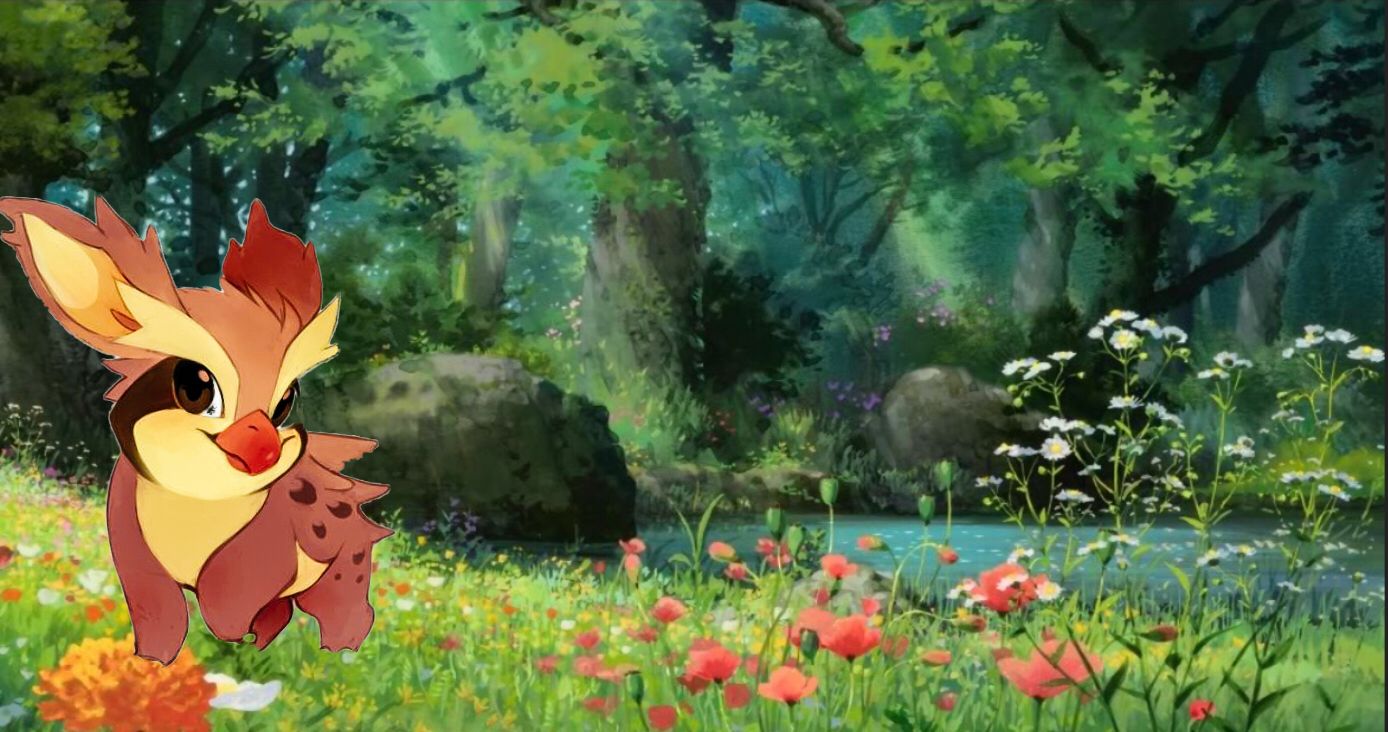 pokemon fusion wallpaper, nature, natural landscape, vegetation, natural environment, garden, leaf, jungle, cartoon, meadow, spring