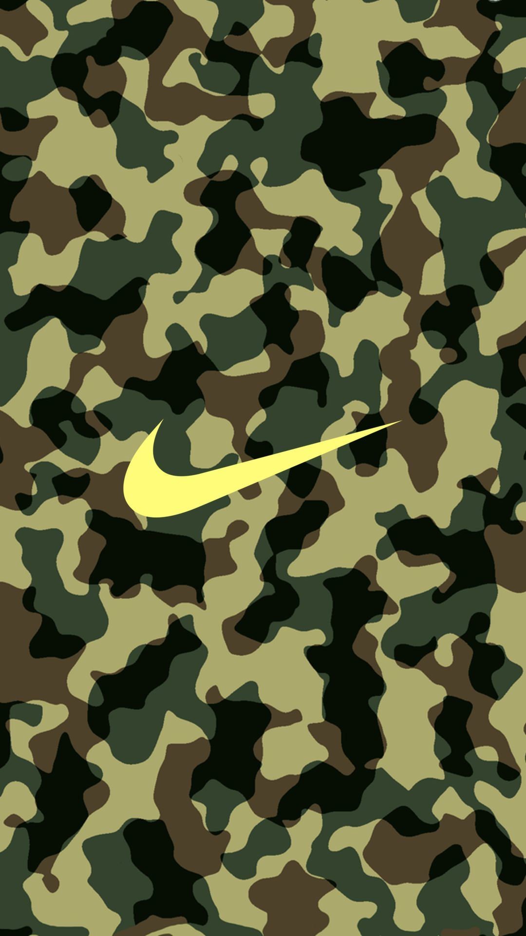 1080x Nike Logo Camouflage iPhone Wallpaper Camouflage Hintergrund