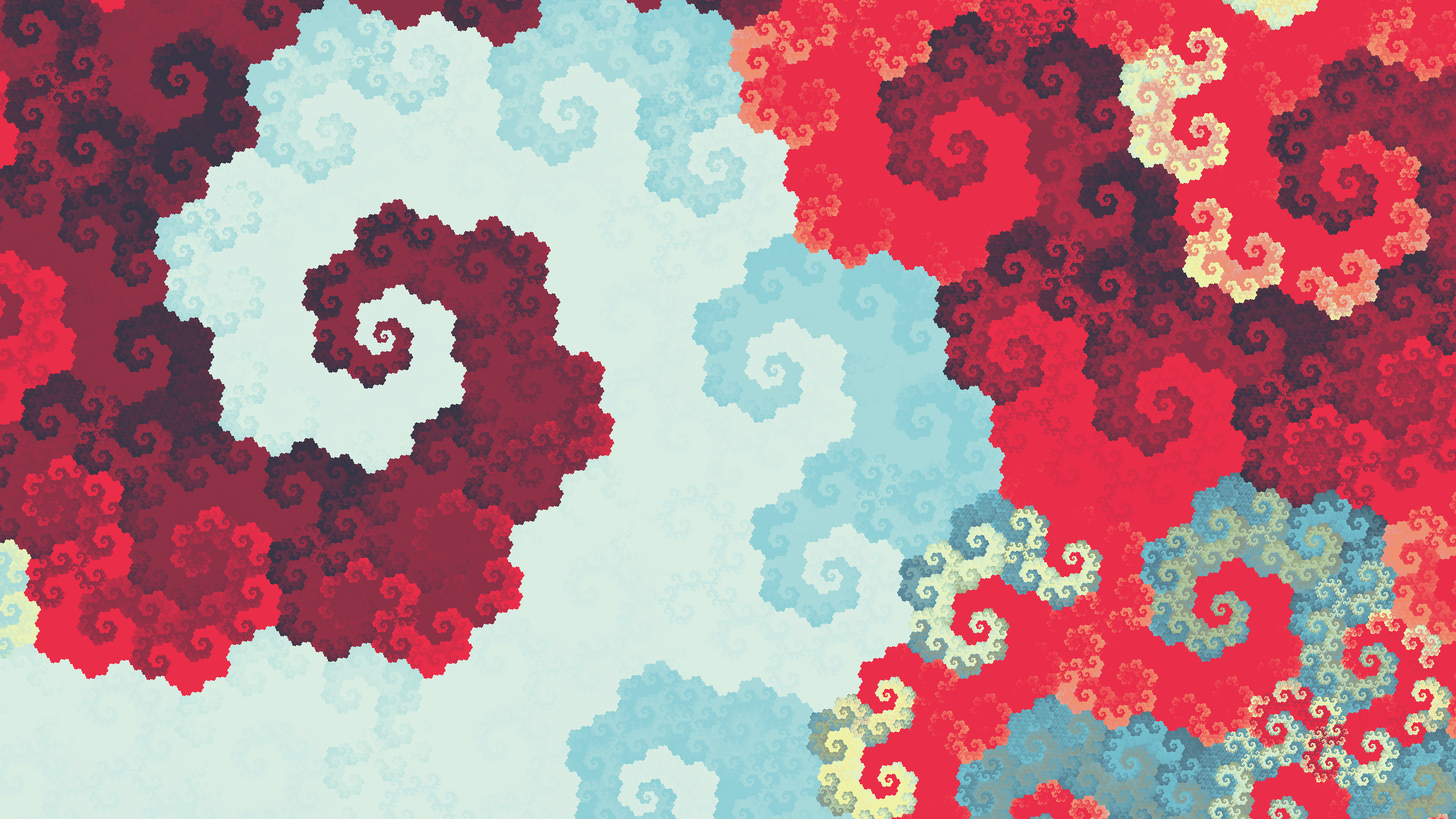 Download 3840x2160 wallpaper fractal, red pattern, abstract, 4k, uhd 16:9, widescreen, 3840x2160 HD image, background, 456