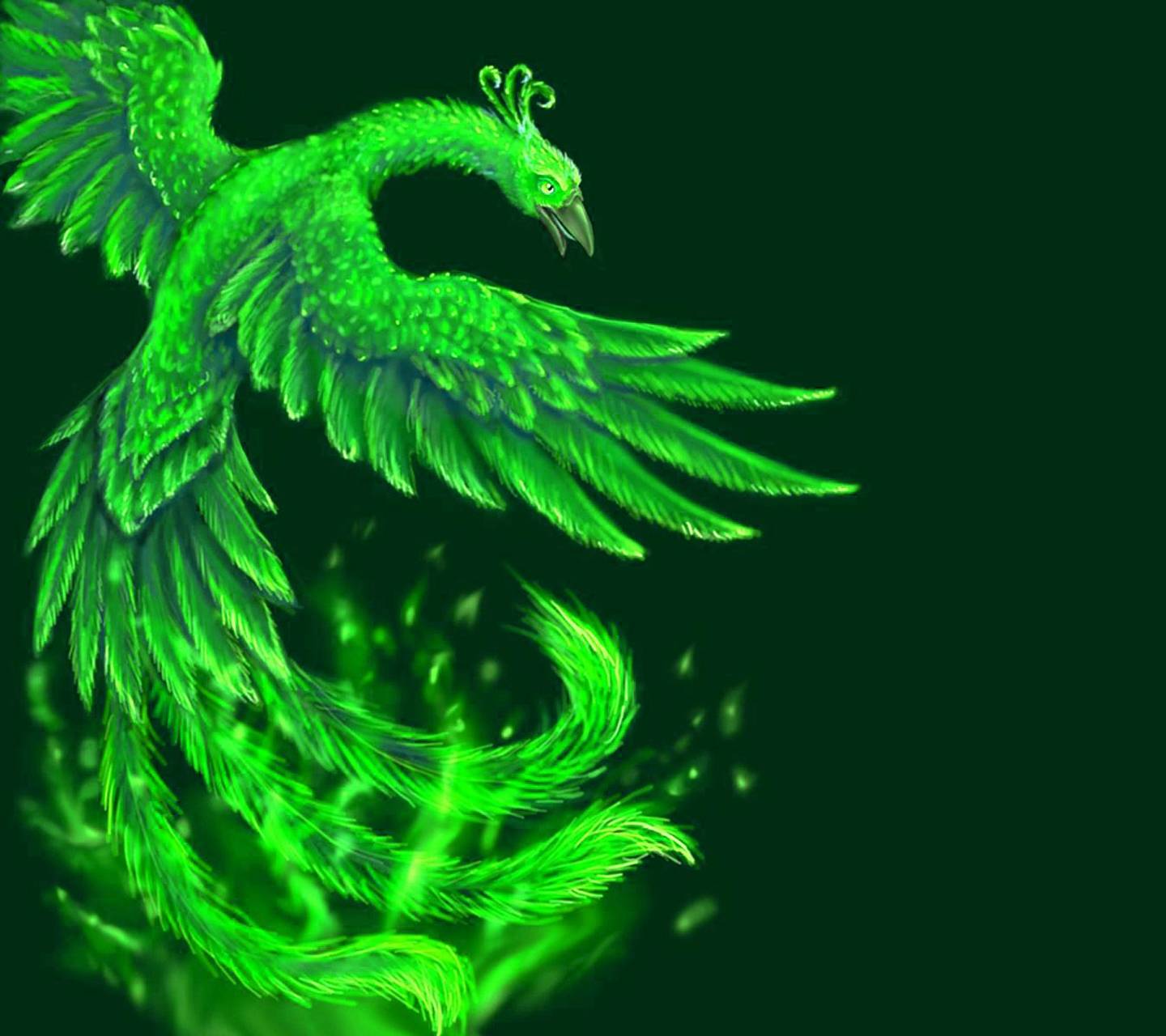 Green Phoenix Wallpaper Free Green Phoenix Background
