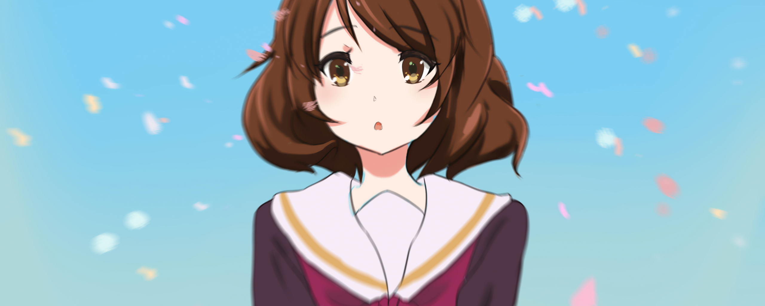 Desktop Wallpaper Cute Anime Girl With Short Hair, HD Image, Picture, Background, Kqvifi