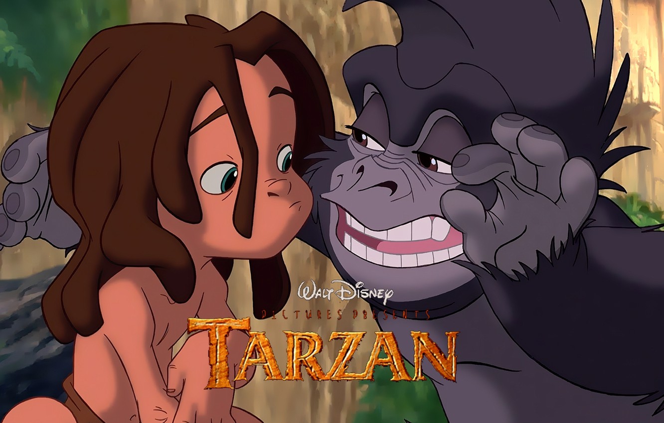 Wallpaper monkey, gorilla, disney, Cartoon, Tarzan image for desktop, section фильмы