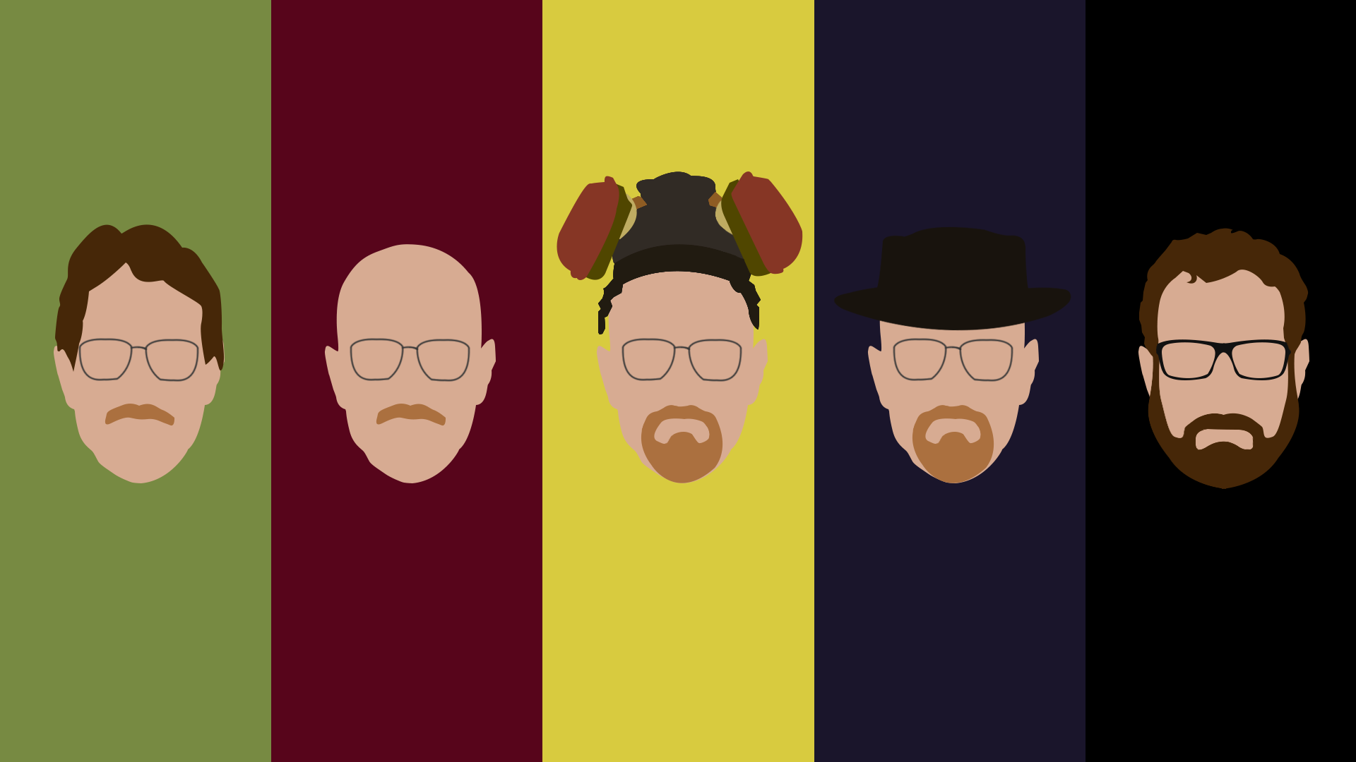 I made this minimalist wallpaper The Faces of Walter White. Hope you enjoy [1920x1080]