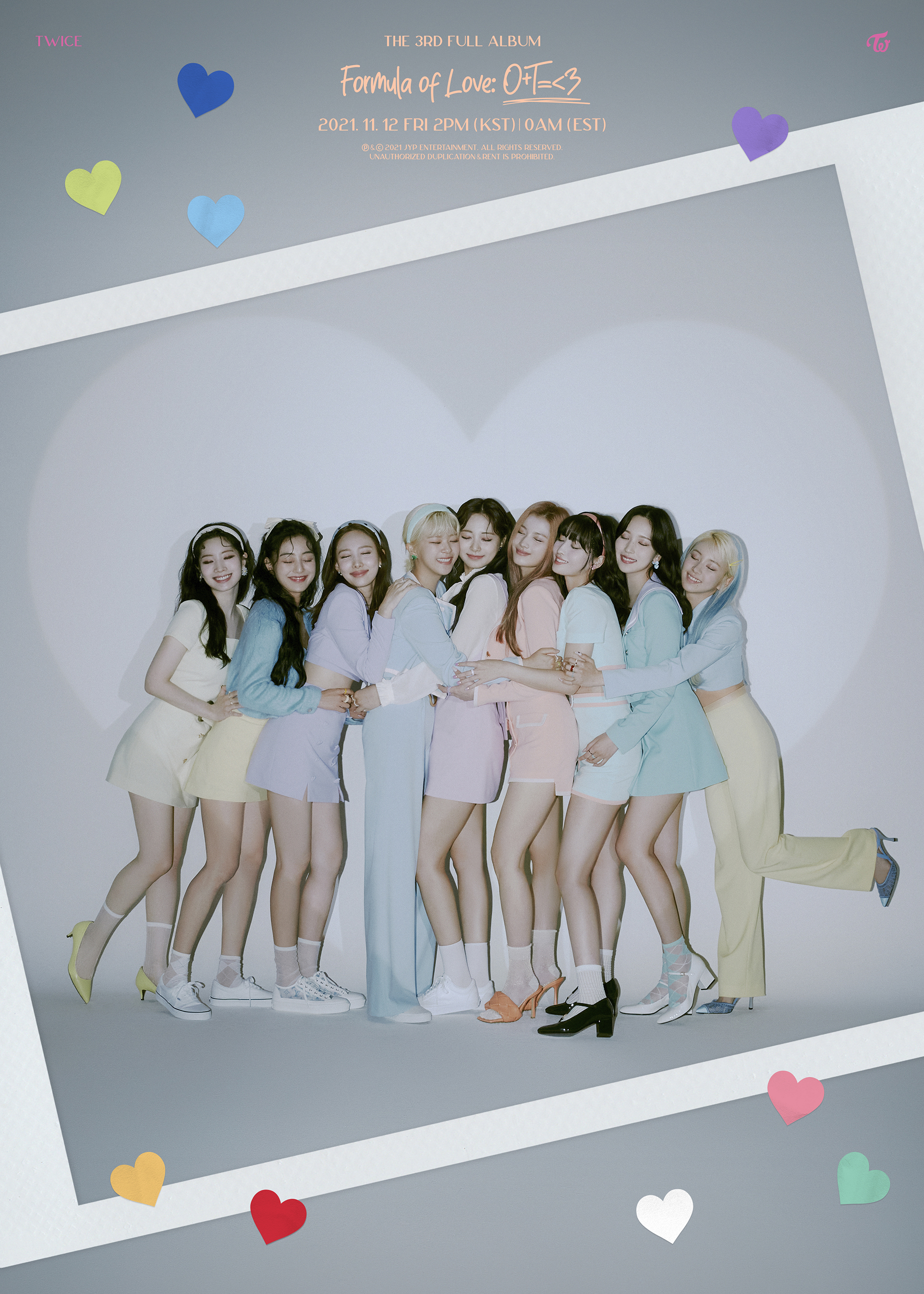 TWICE 3rd Full Album: Formula of Love: O T=<3 (Concept Photo 1 About Love / Break It / Explosion / Full Of Love ver.)