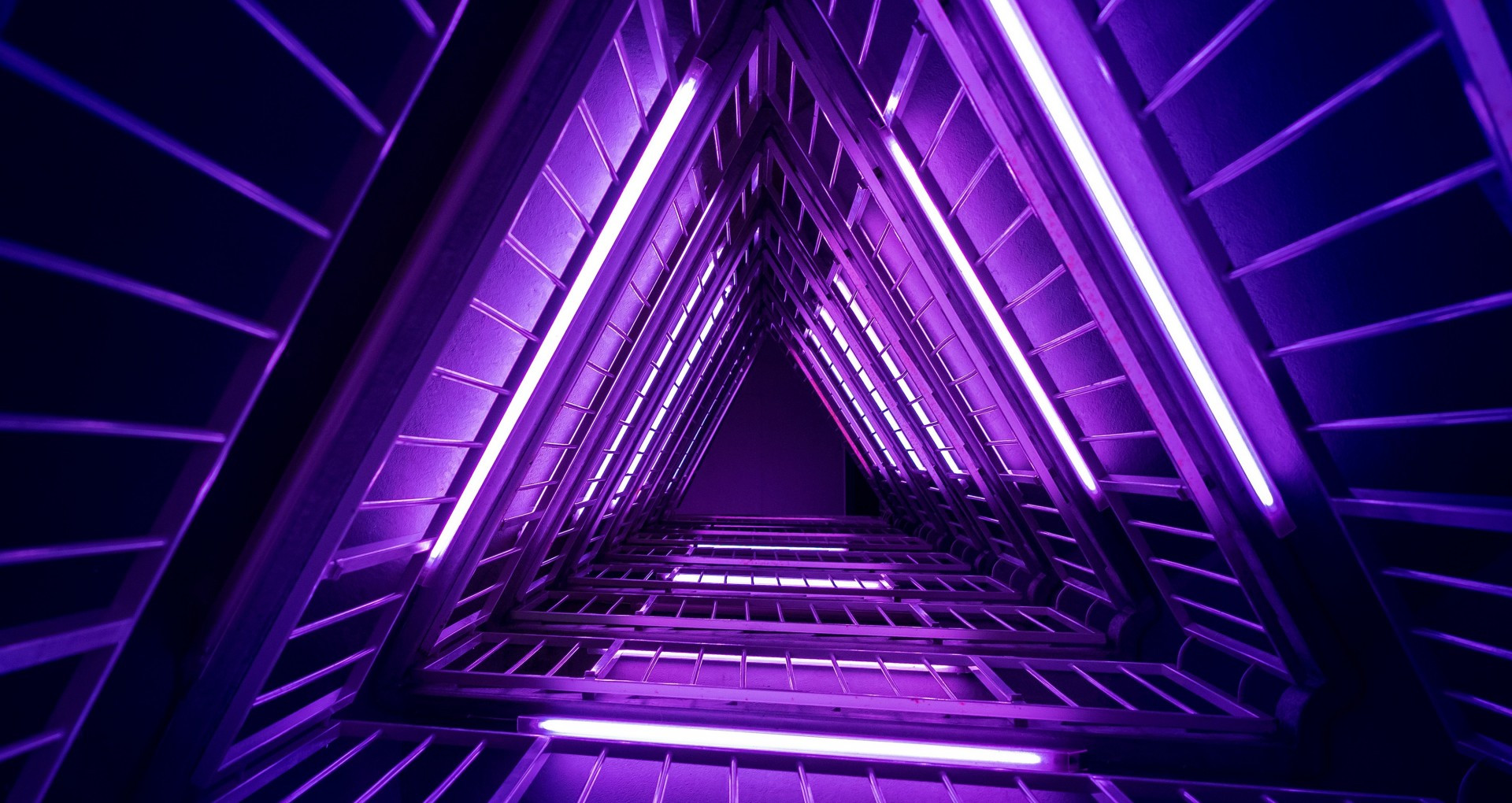 Download 1920x1020 Neon Lights, Worm View Wallpaper