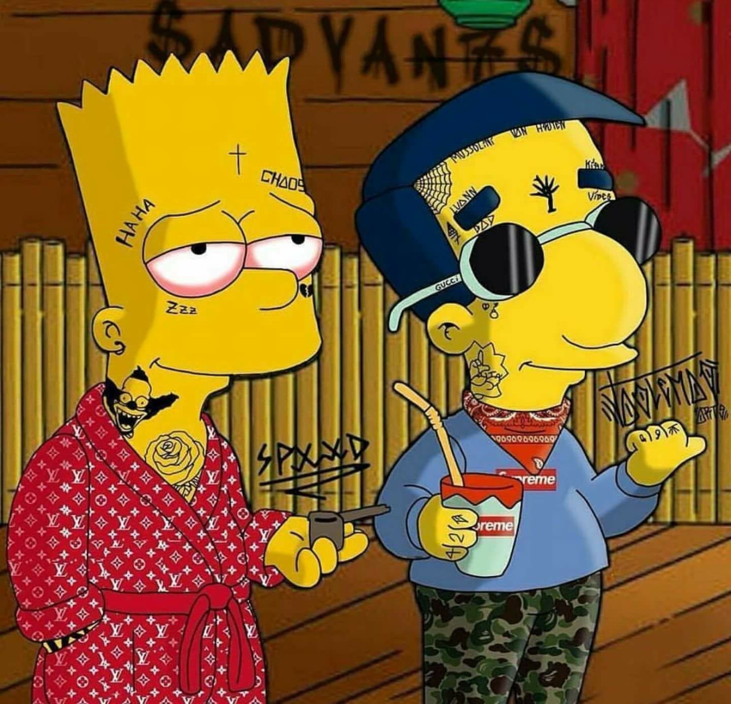 Ghetto Bart Simpson Wallpaper