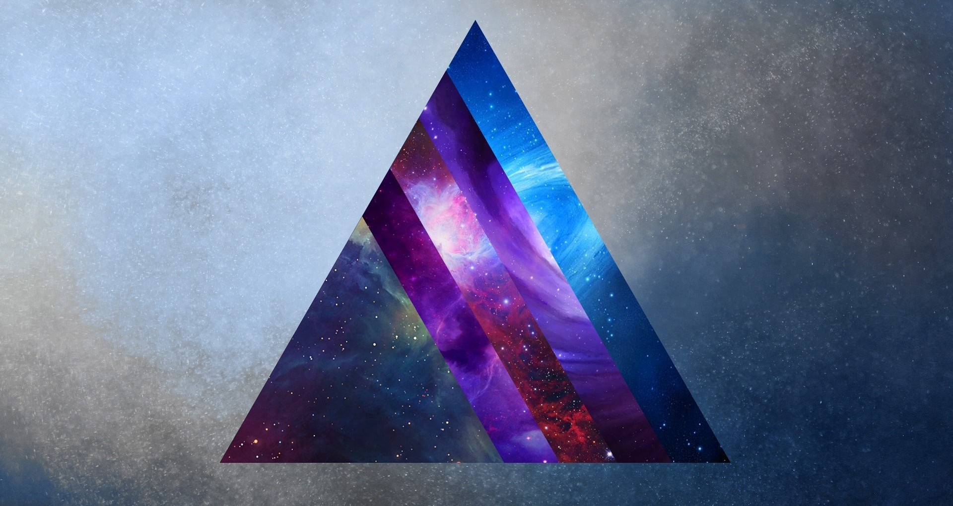 Download 1920x1020 Triangle, Space, Nebula, Shape Wallpaper