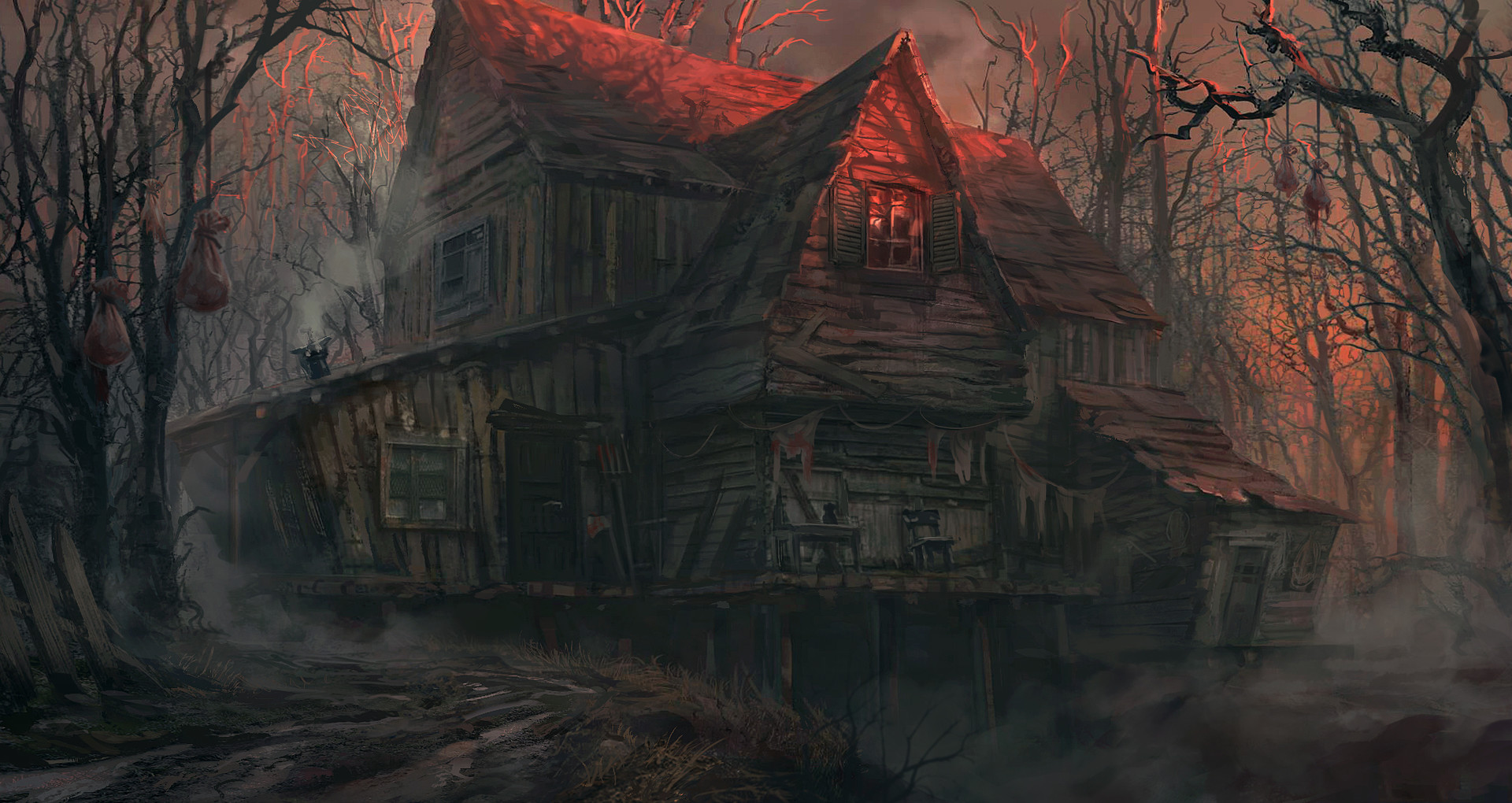 Dark House Wallpaper:1920x1020