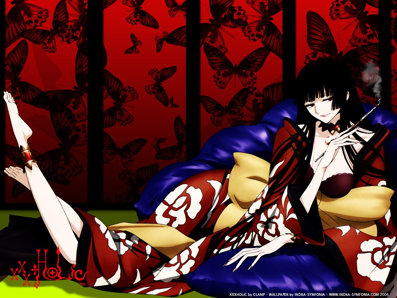 Wallpaper, illustration, anime, cartoon, comics, Ichihara Yuuko, xxxHOLiC, fictional character, comic book, fiction 1280x960