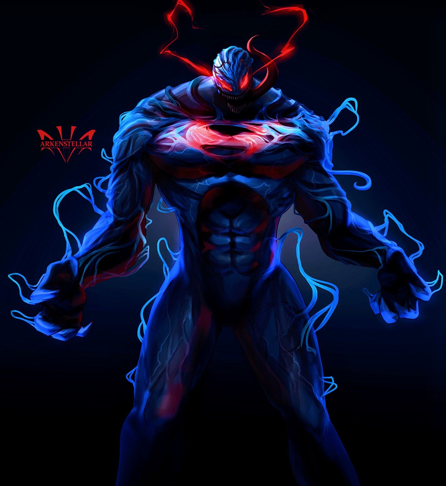 Superman Blue, Venom. Evil superman, Superhero art, Superhero picture