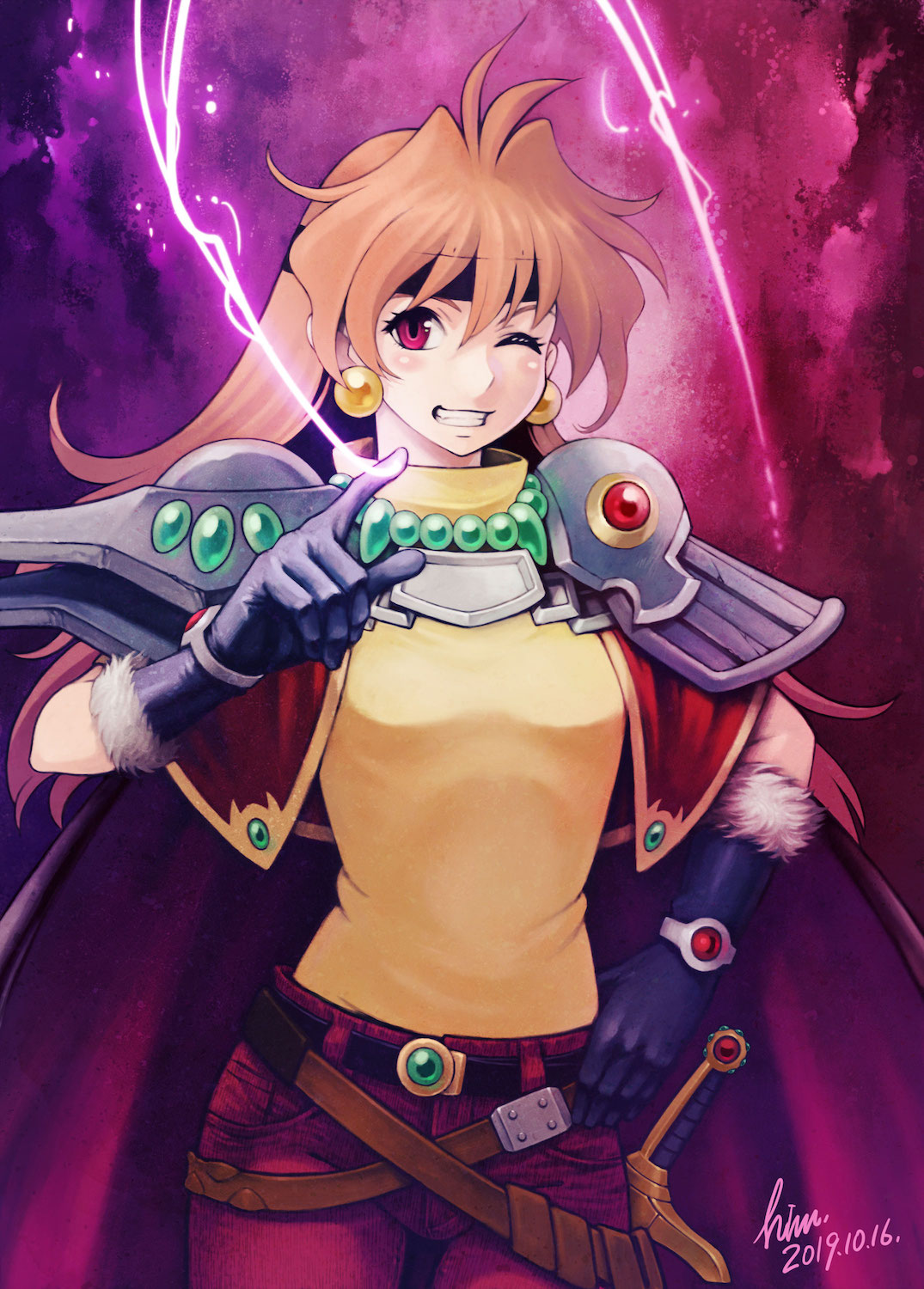 Wallpaper, anime girls, artwork, Lina Inverse, Slayers 1075x1500