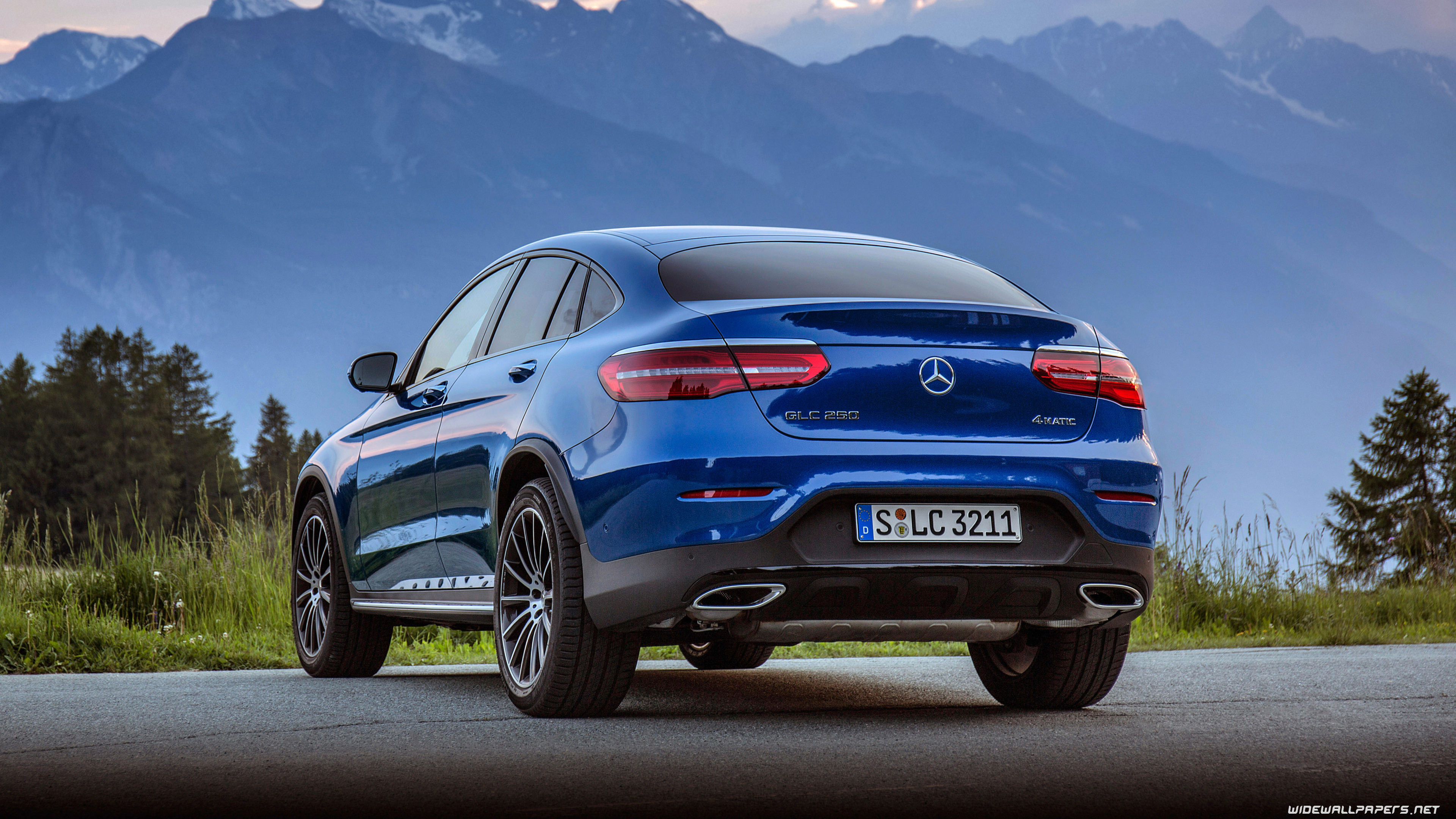 Mercedes Benz GLC Class Coupe Cars Desktop Wallpaper 4K Ultra HD