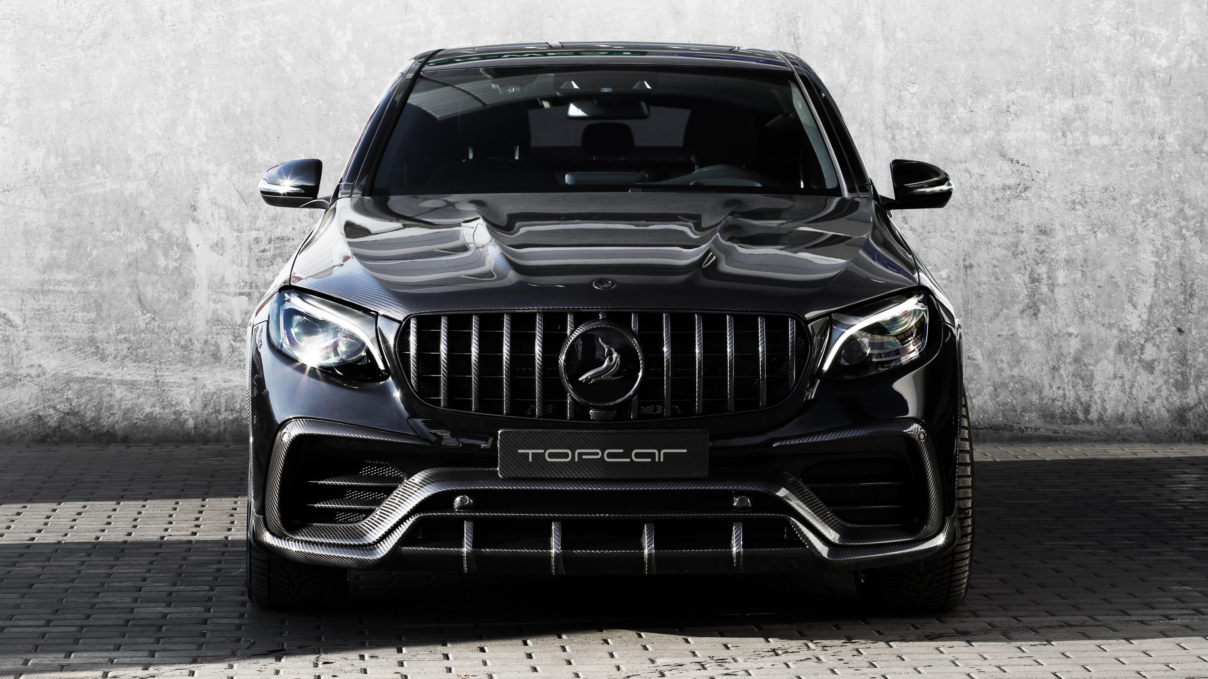 Download Mercedes Benz GLC Coupe Inferno, Black Wallpaper, 3840x2160, 4K UHD 16:9, Widescreen