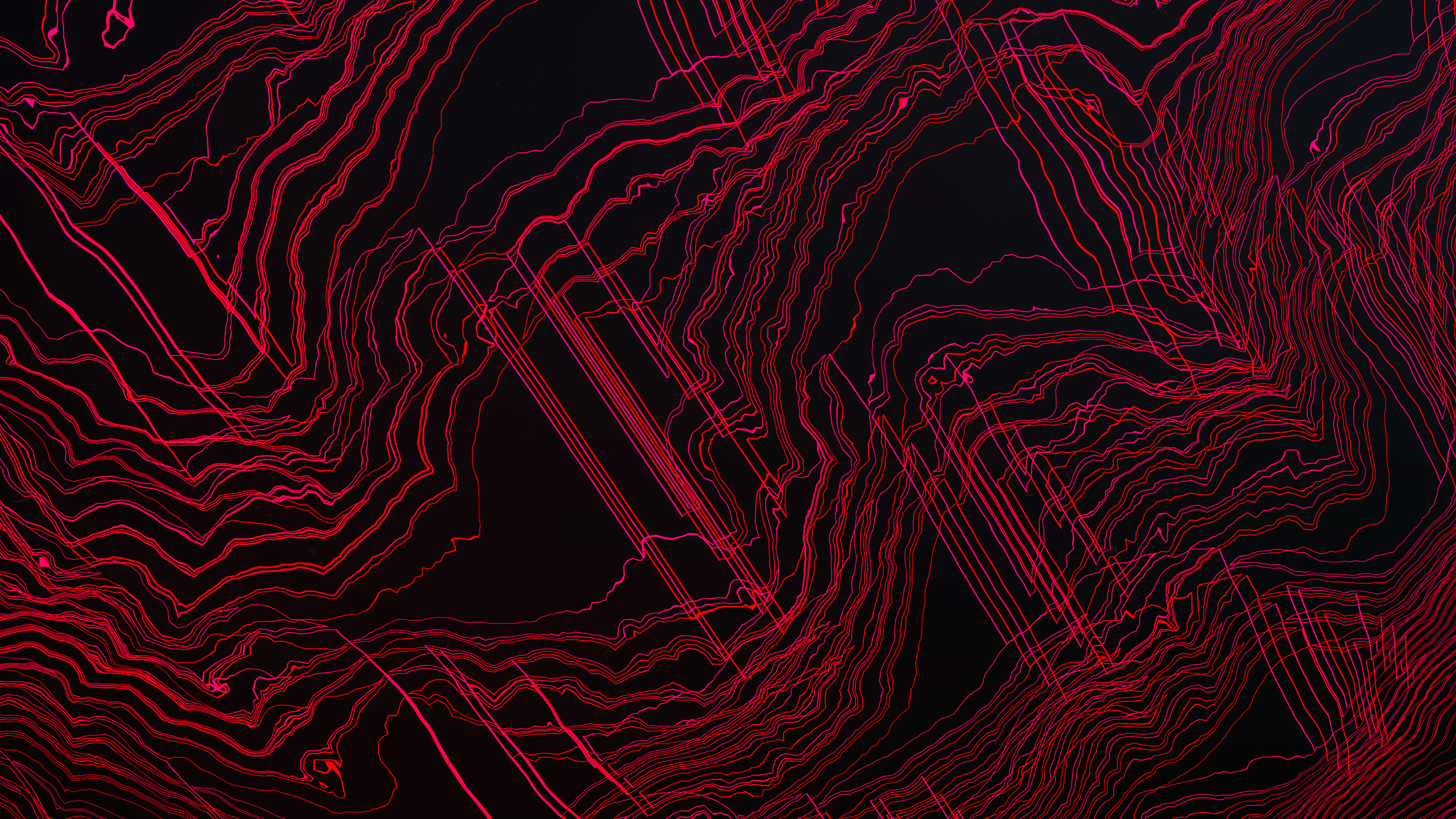 Red Contours 4k 4k HD 4k Wallpaper, Image, Background, Photo and Picture