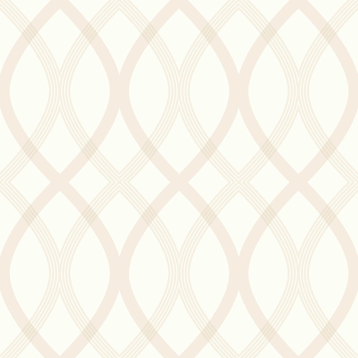 Beacon House 2535 20667 Contour Geometric Lattice Wallpaper, Grey